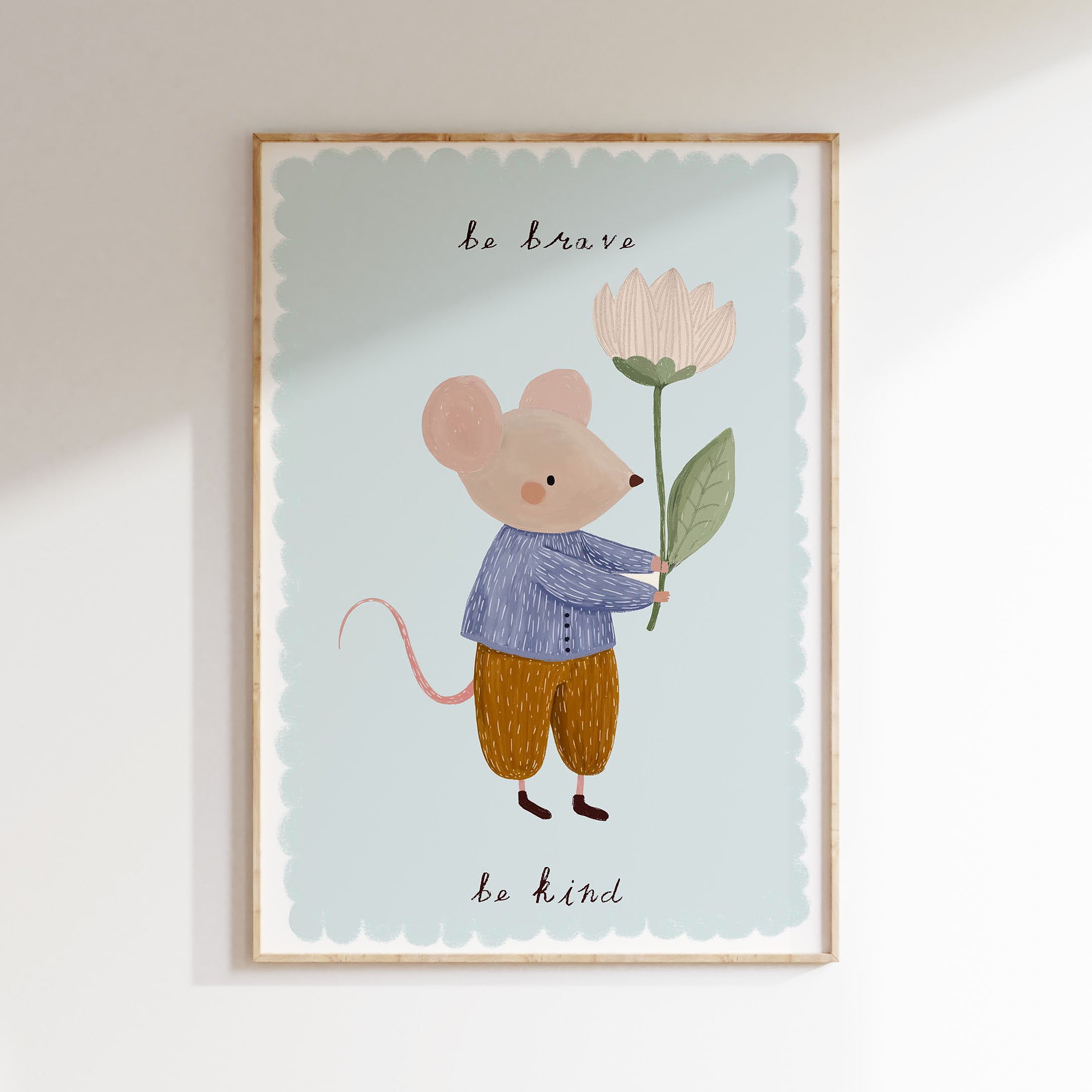 Children's room print - Be Brave Be Kind