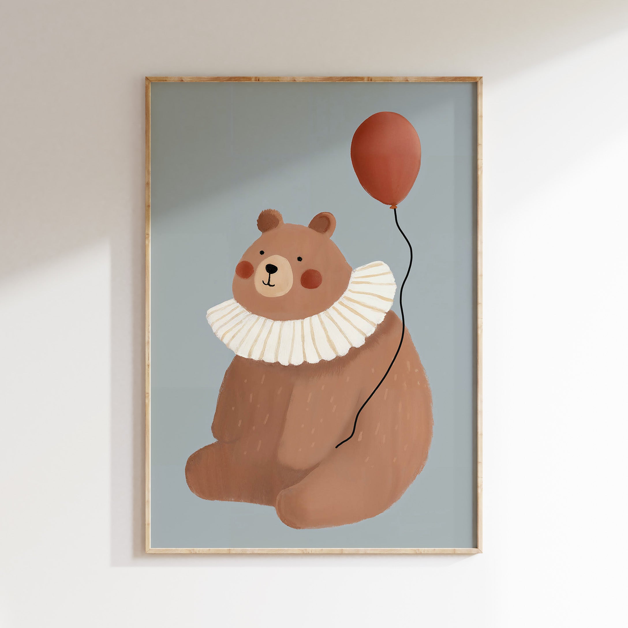 Kinderkamer print - Circusbeer met ballon