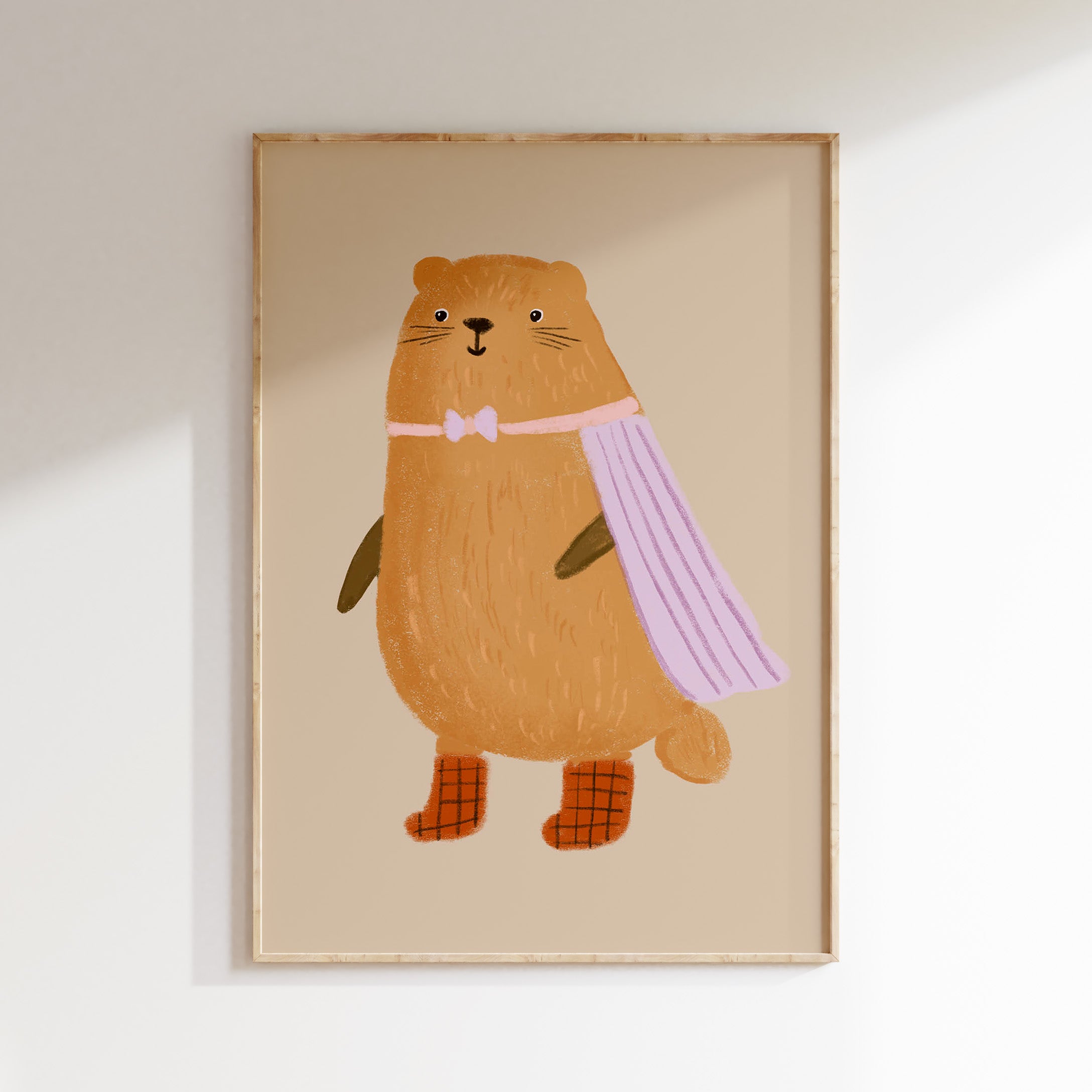 Children's room print – Superhero Beaver