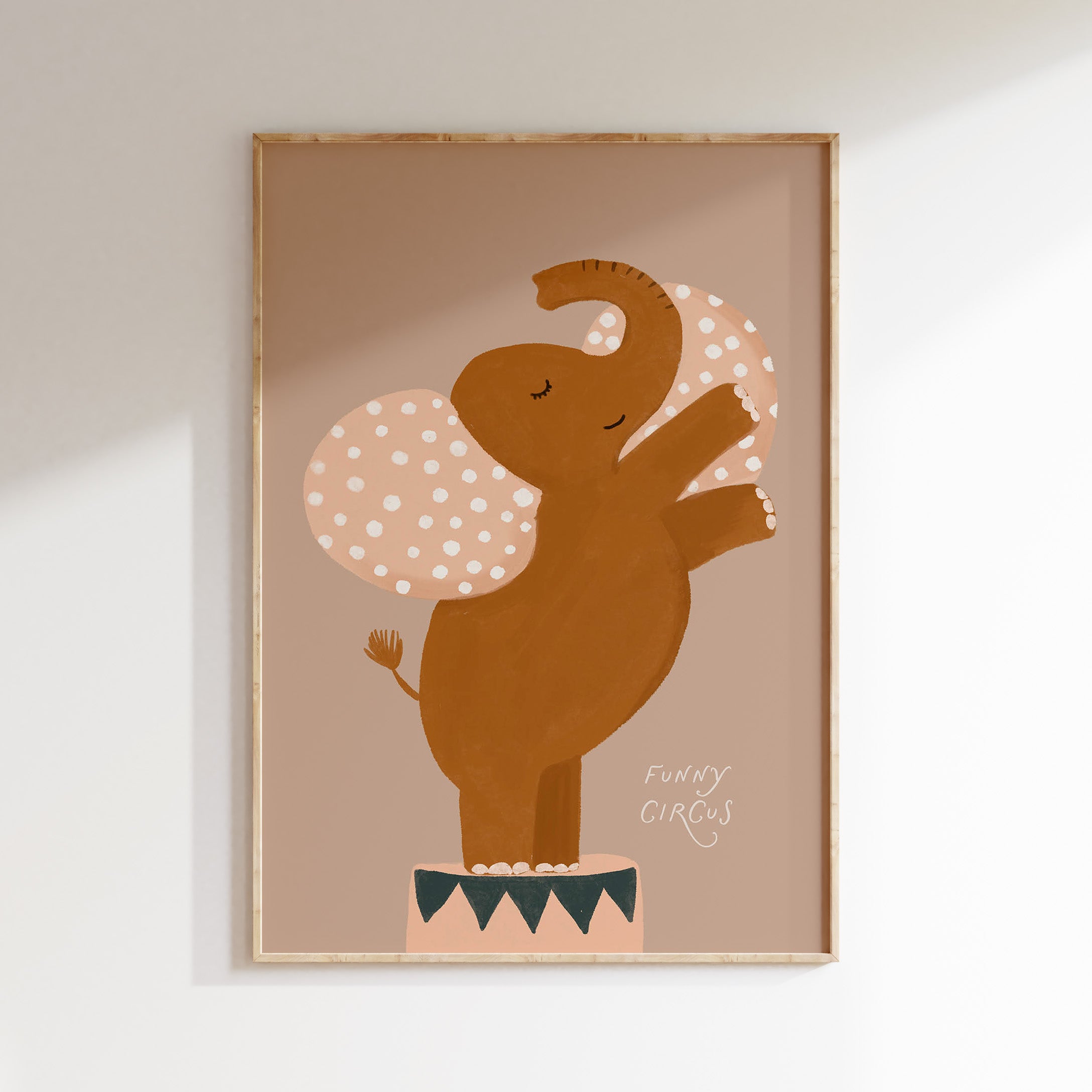 Kinderkamer print – Circus Olifant