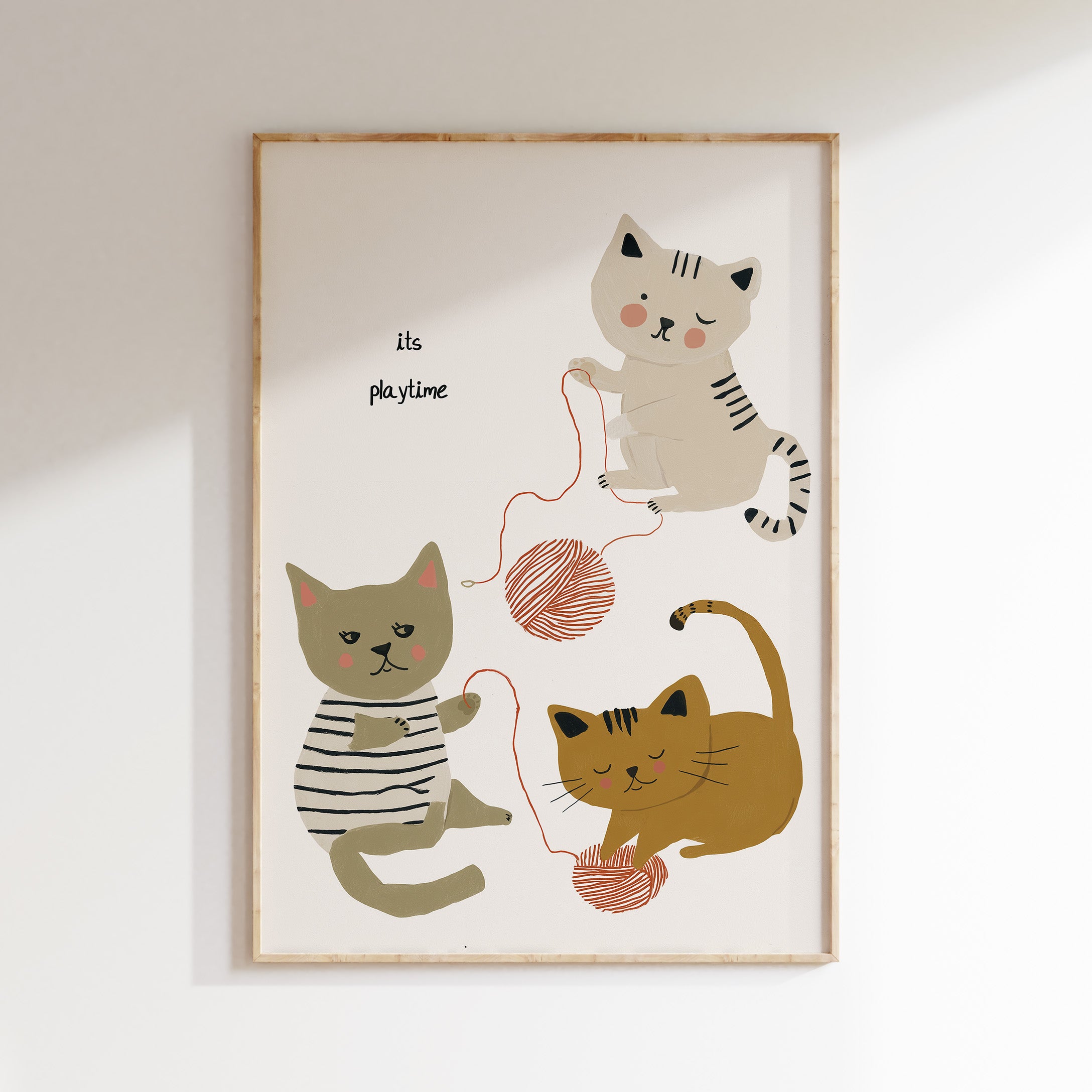 Children's room print - Playful kittens