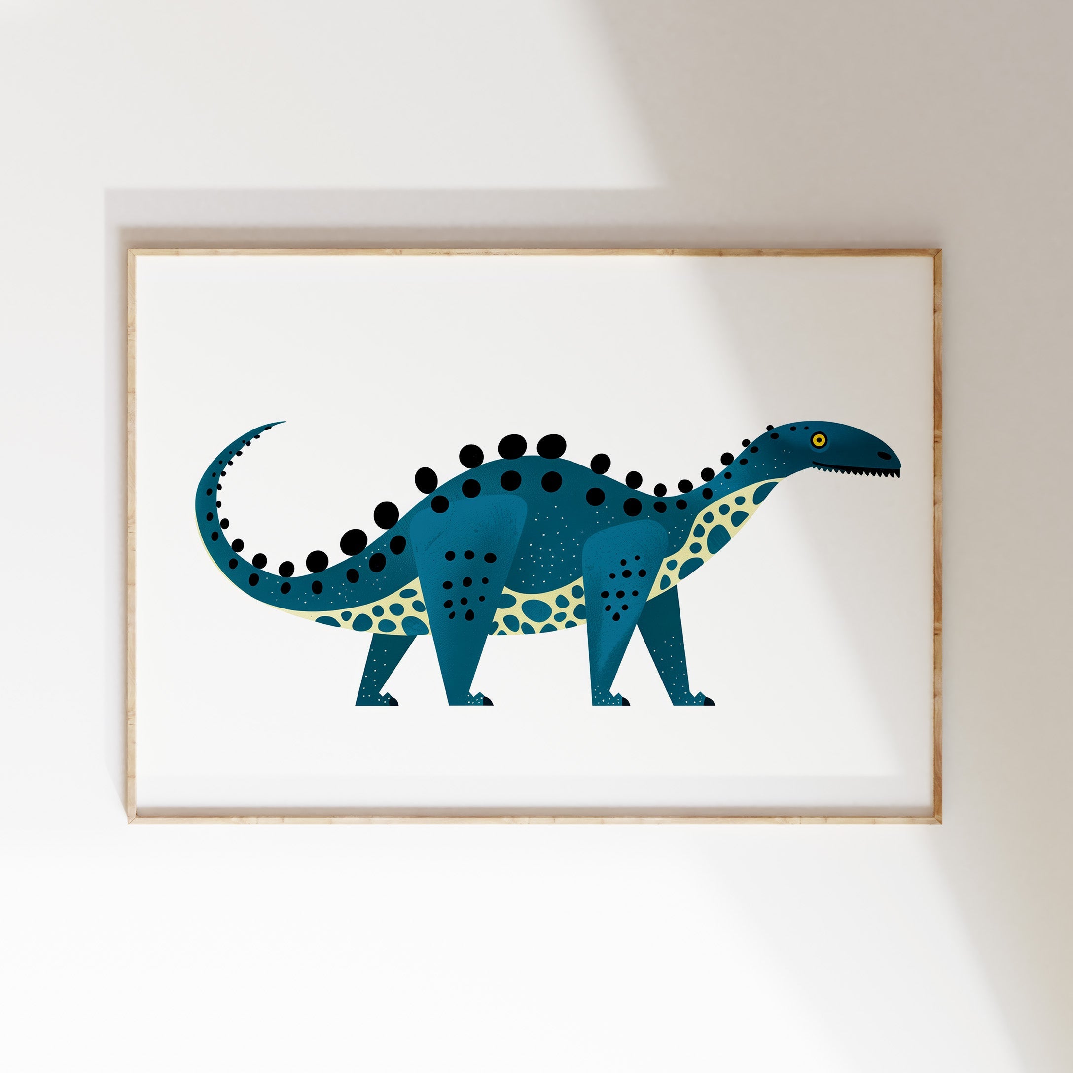 Children's room print - Blue dino