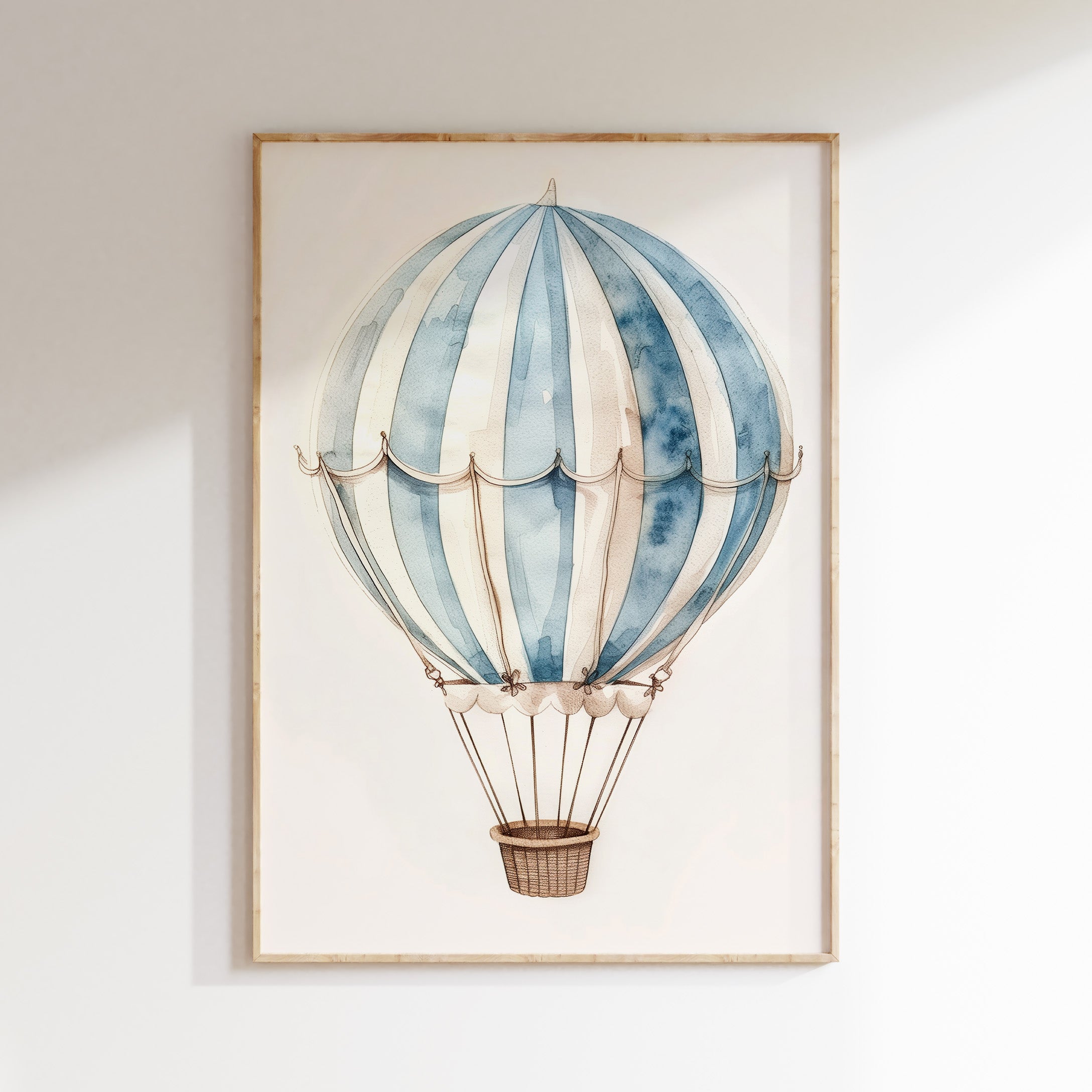 Children's room print - Vintage hot air balloon