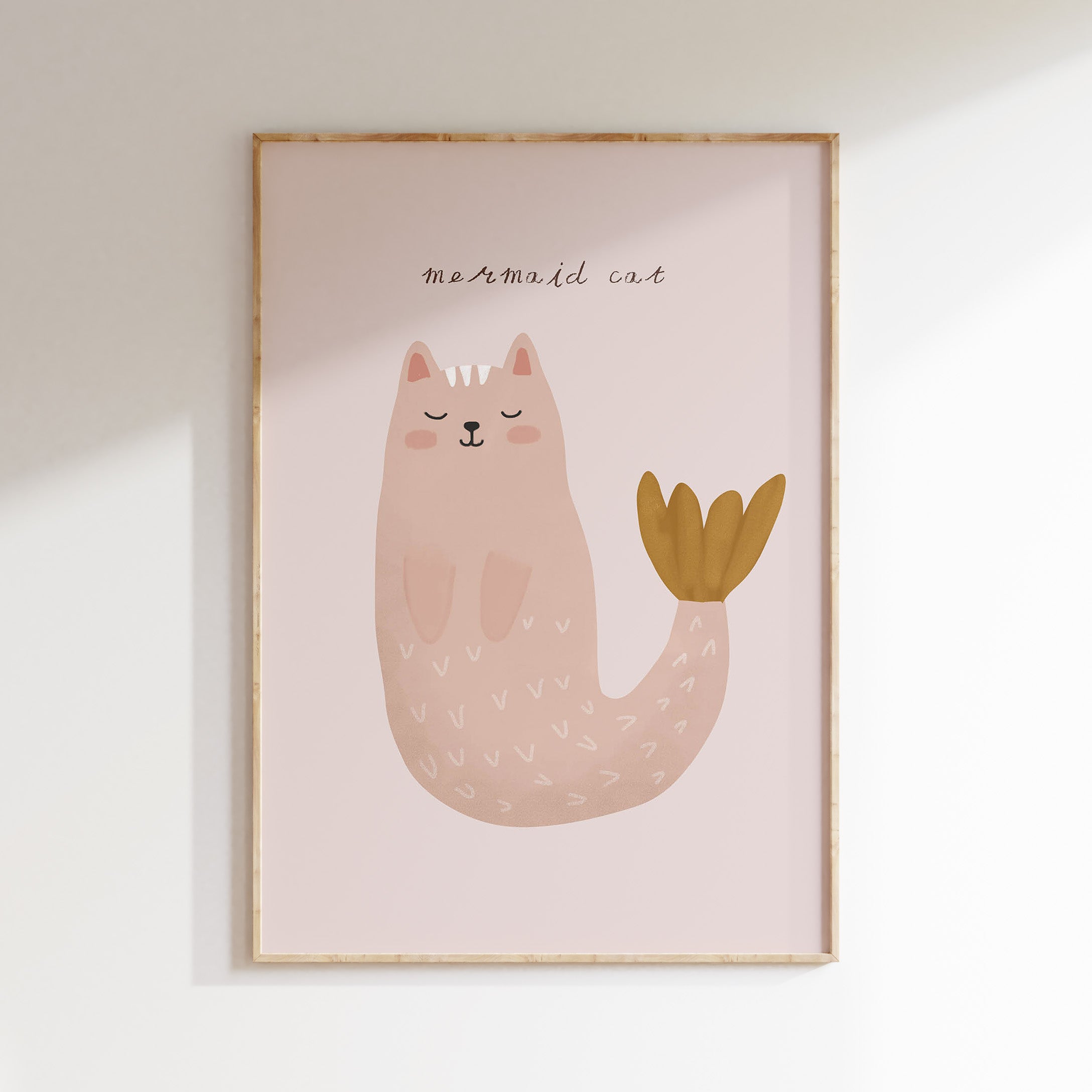 Children's room print - Cat Mermaid