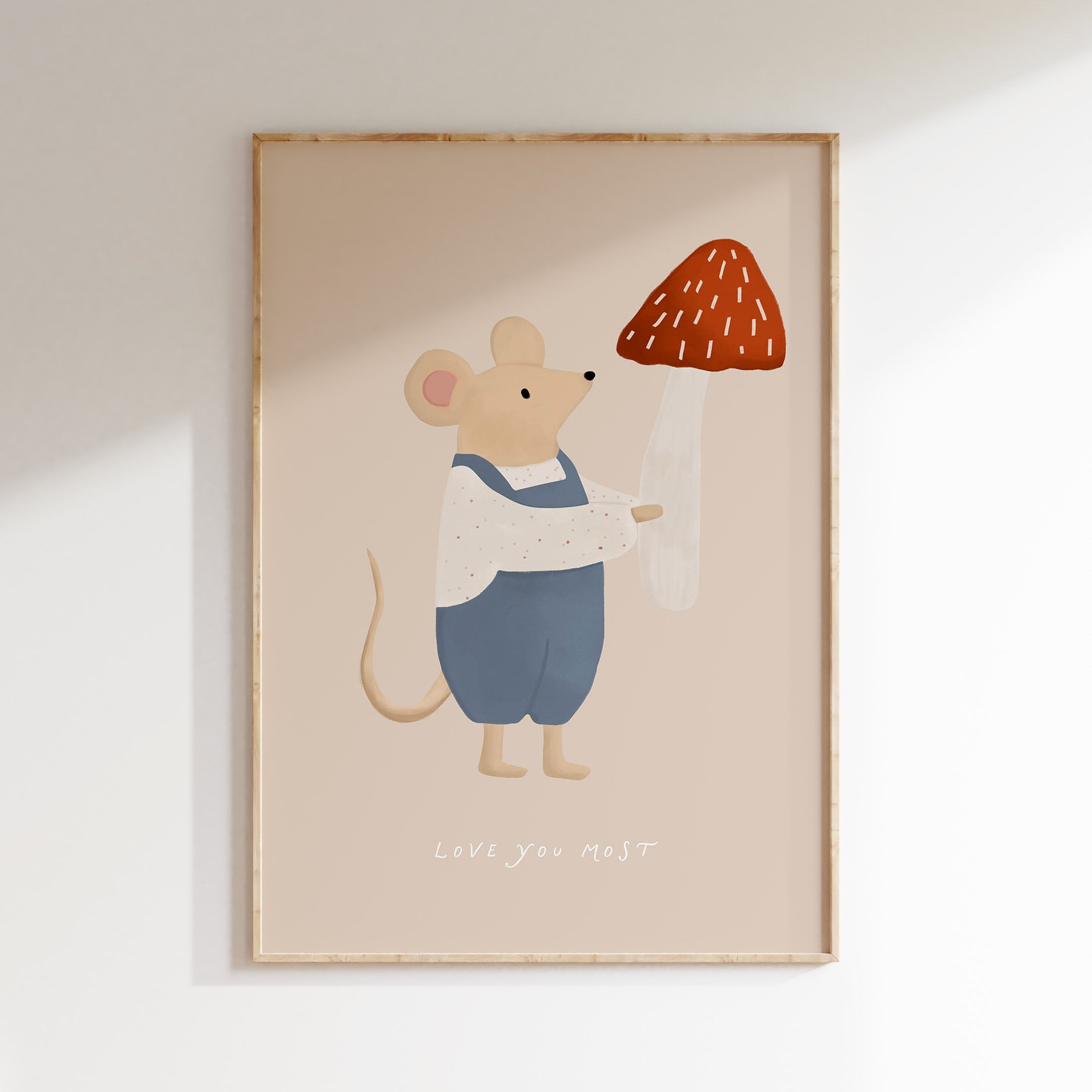 Nursery print - Love you most