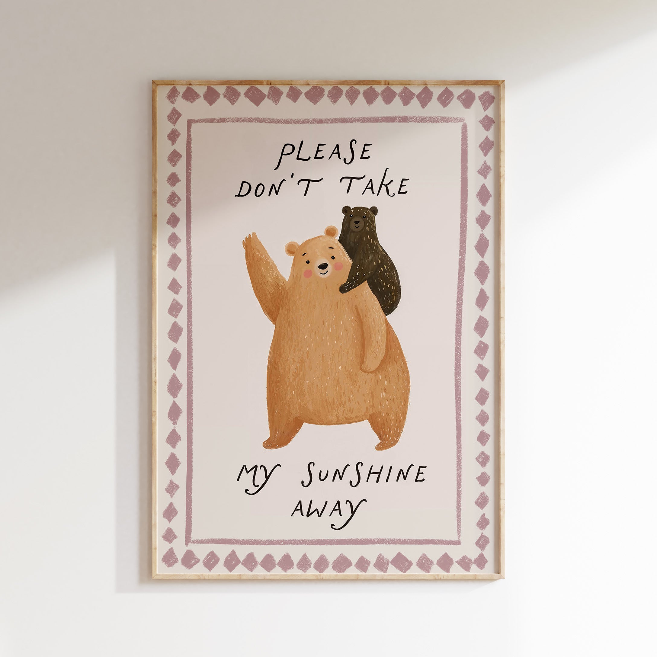 Children's room print - Bears Please Don't Take My Sunshine Away