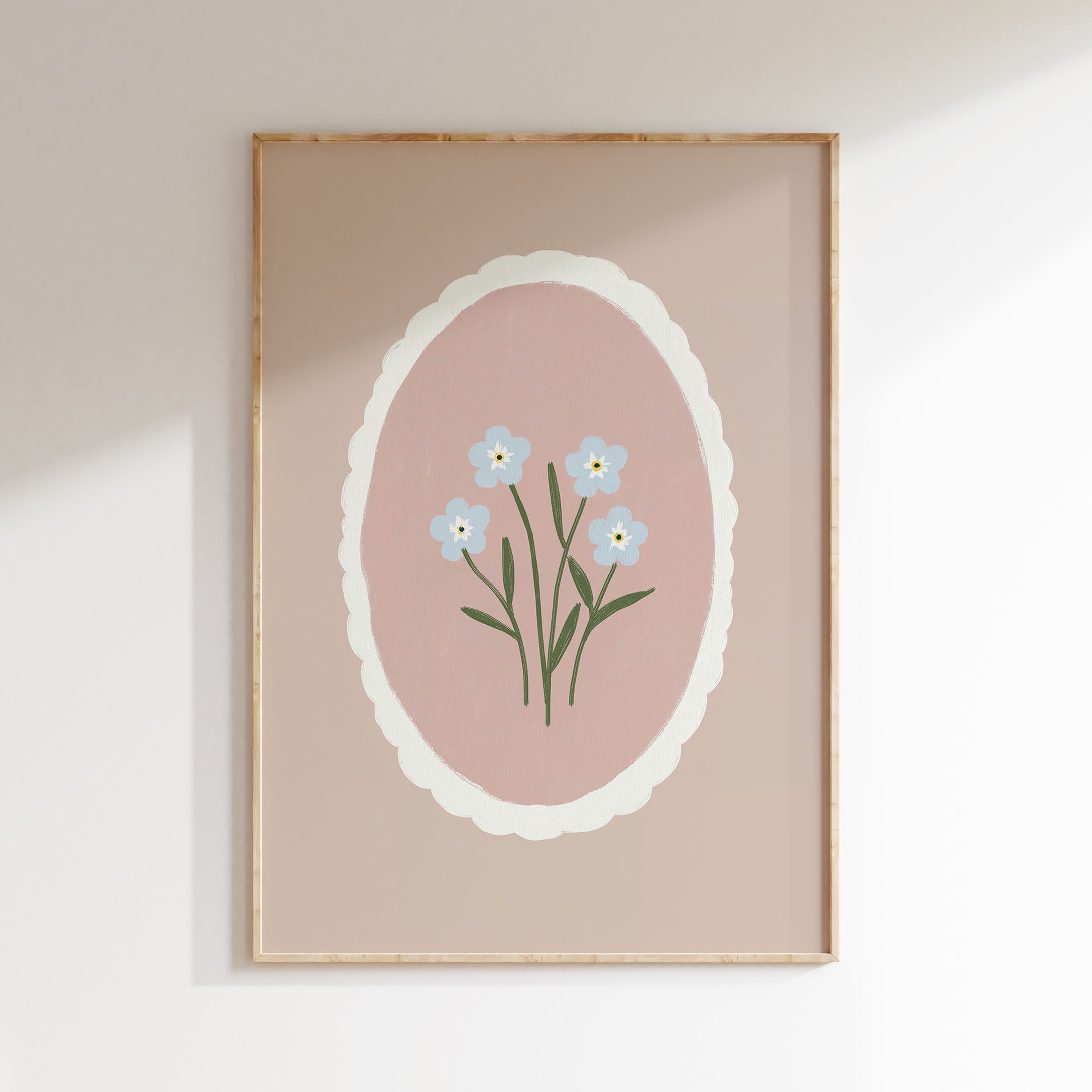 Nursery print - Retro flowers