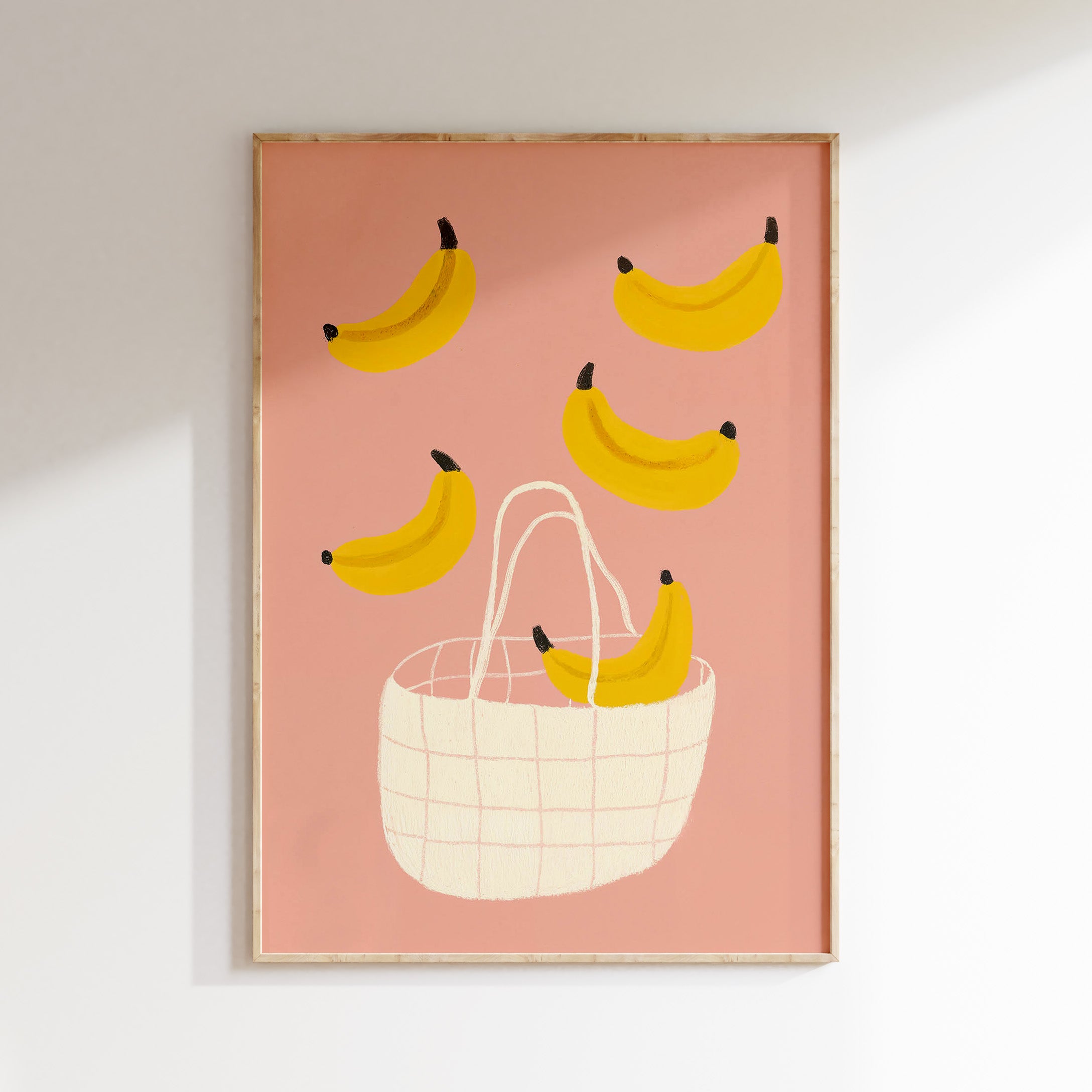 Kinderkamer print - Vrolijke bananen