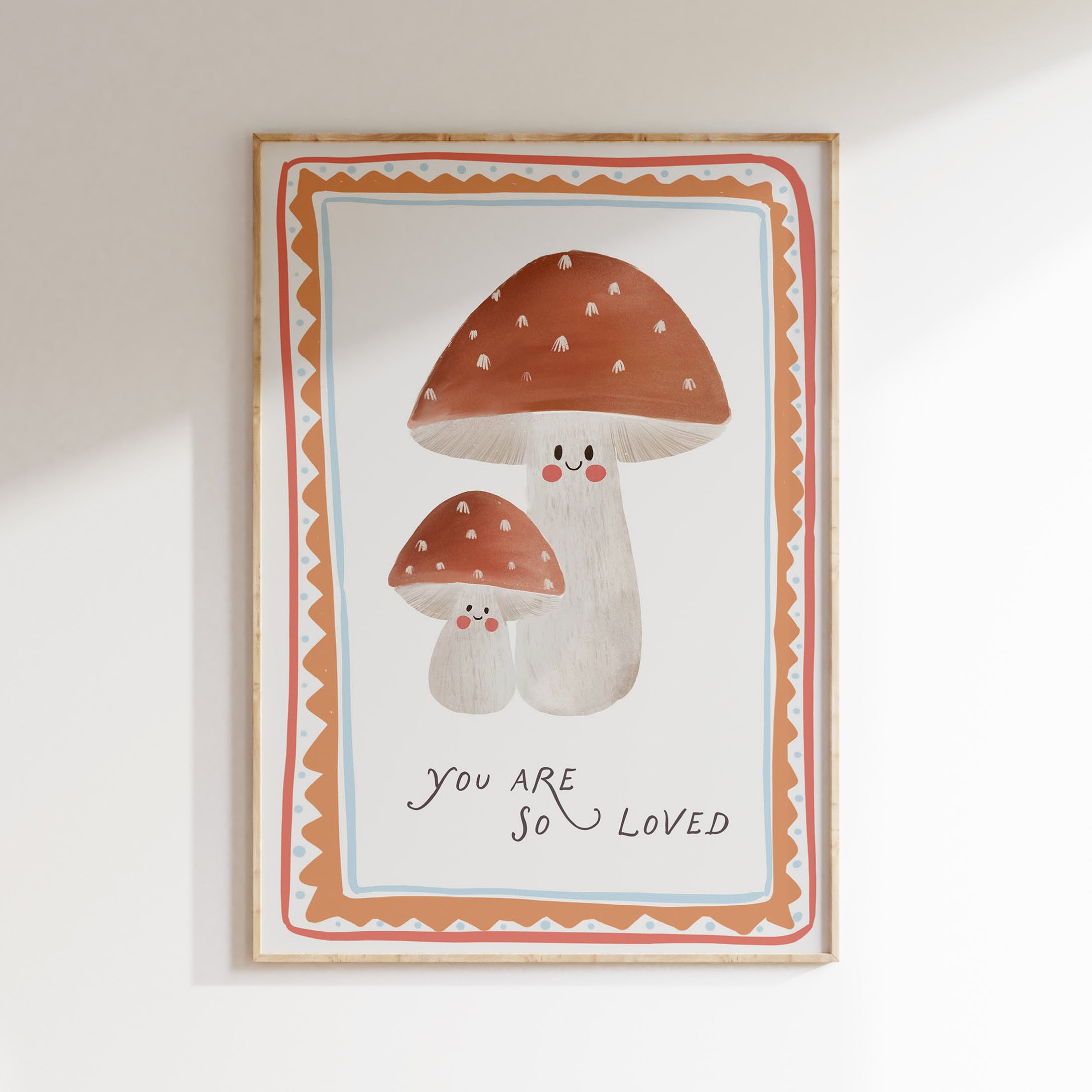 Nursery print – You Are So Loved Mushrooms