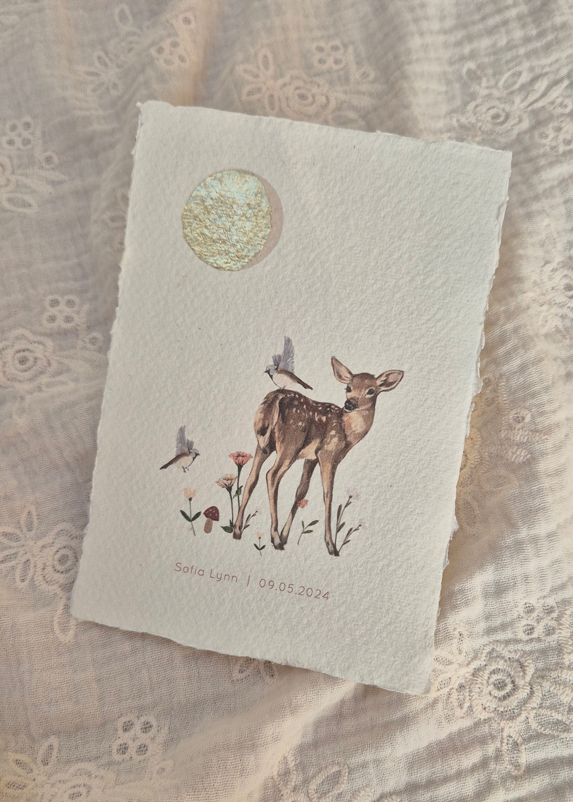 Maanstand poster - Hertje