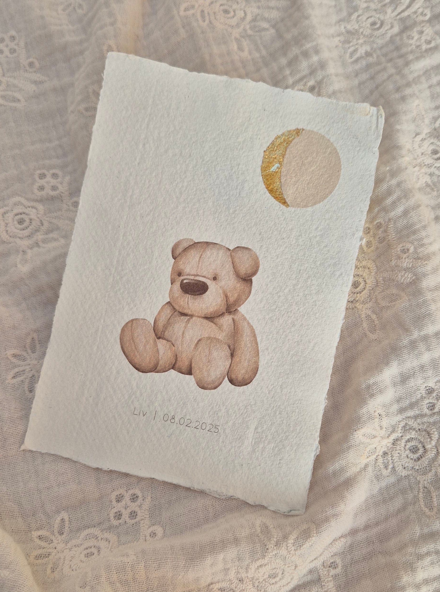 Maanstand poster - Teddybeer