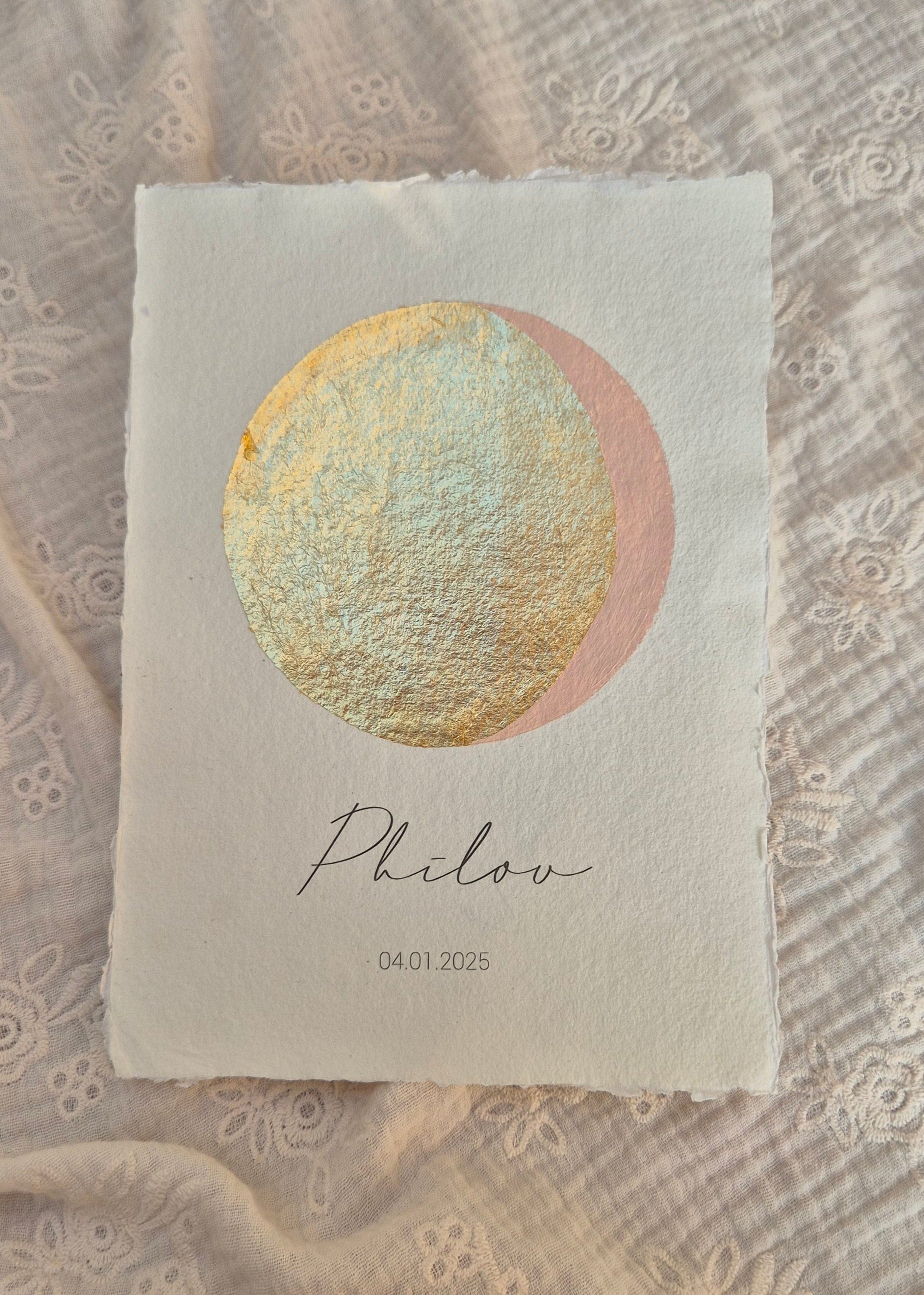 Maanstand poster - Roze