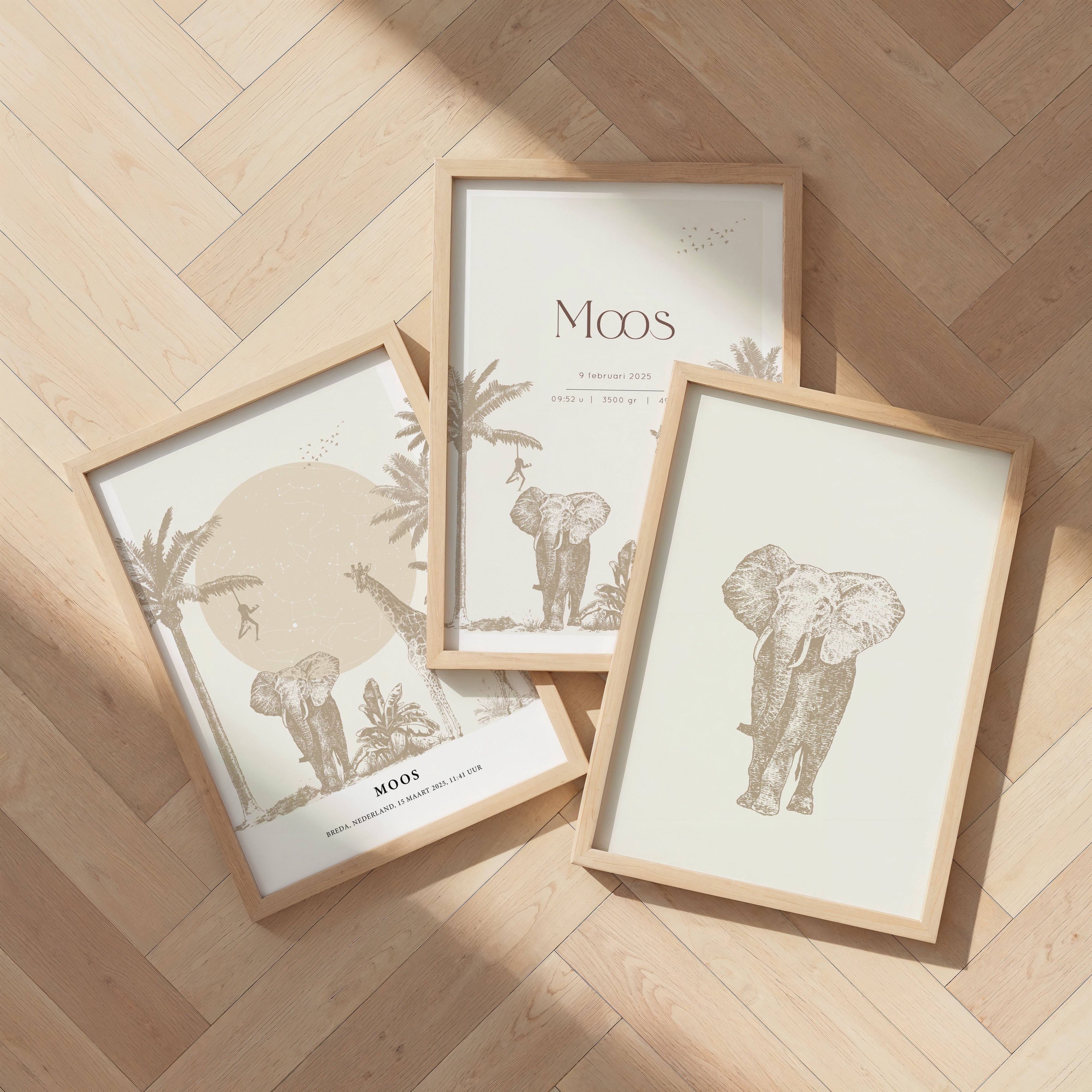 Sterrenhemel poster | Jungle - bruin