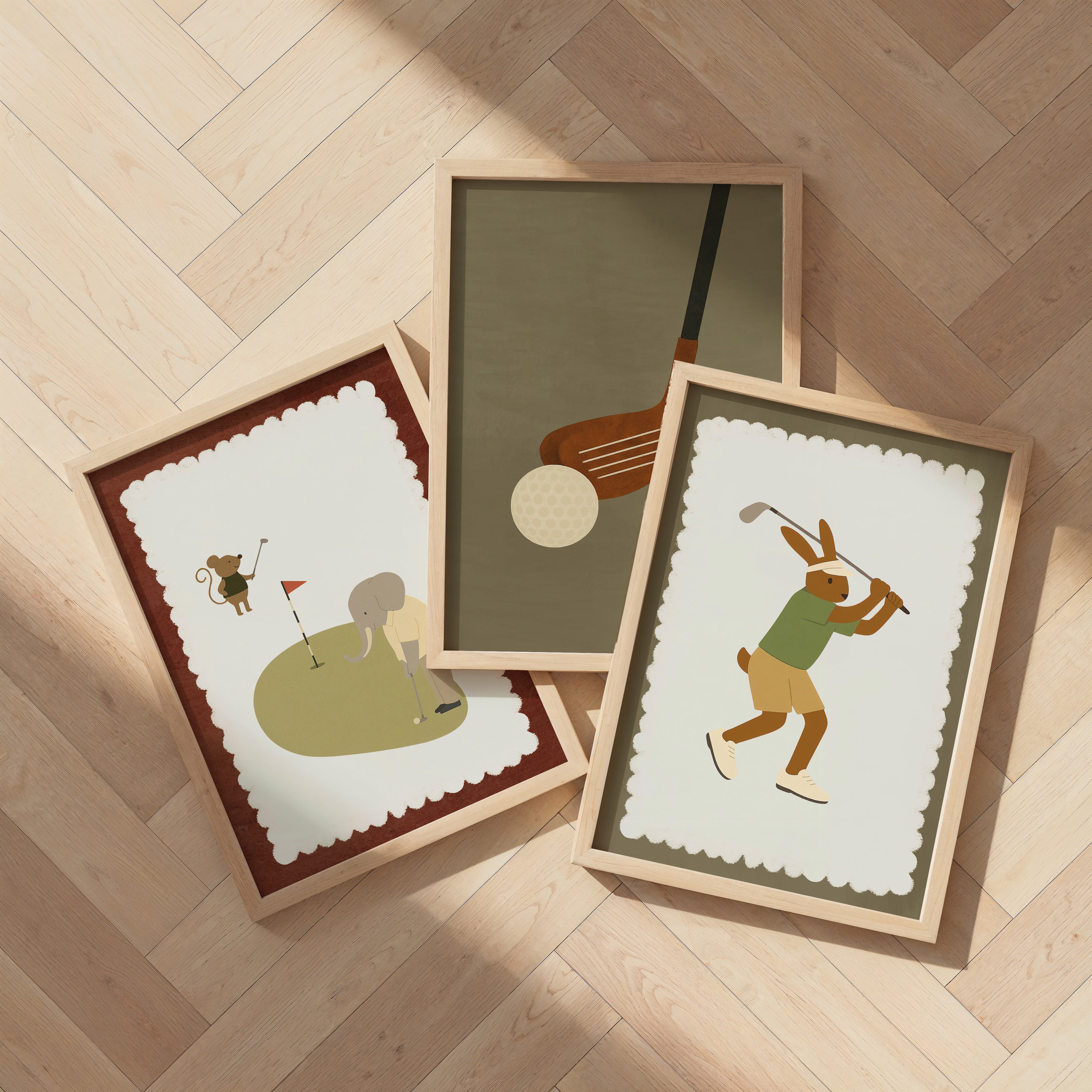 Kinderkamer poster - Golf Speler Olifant | Sport