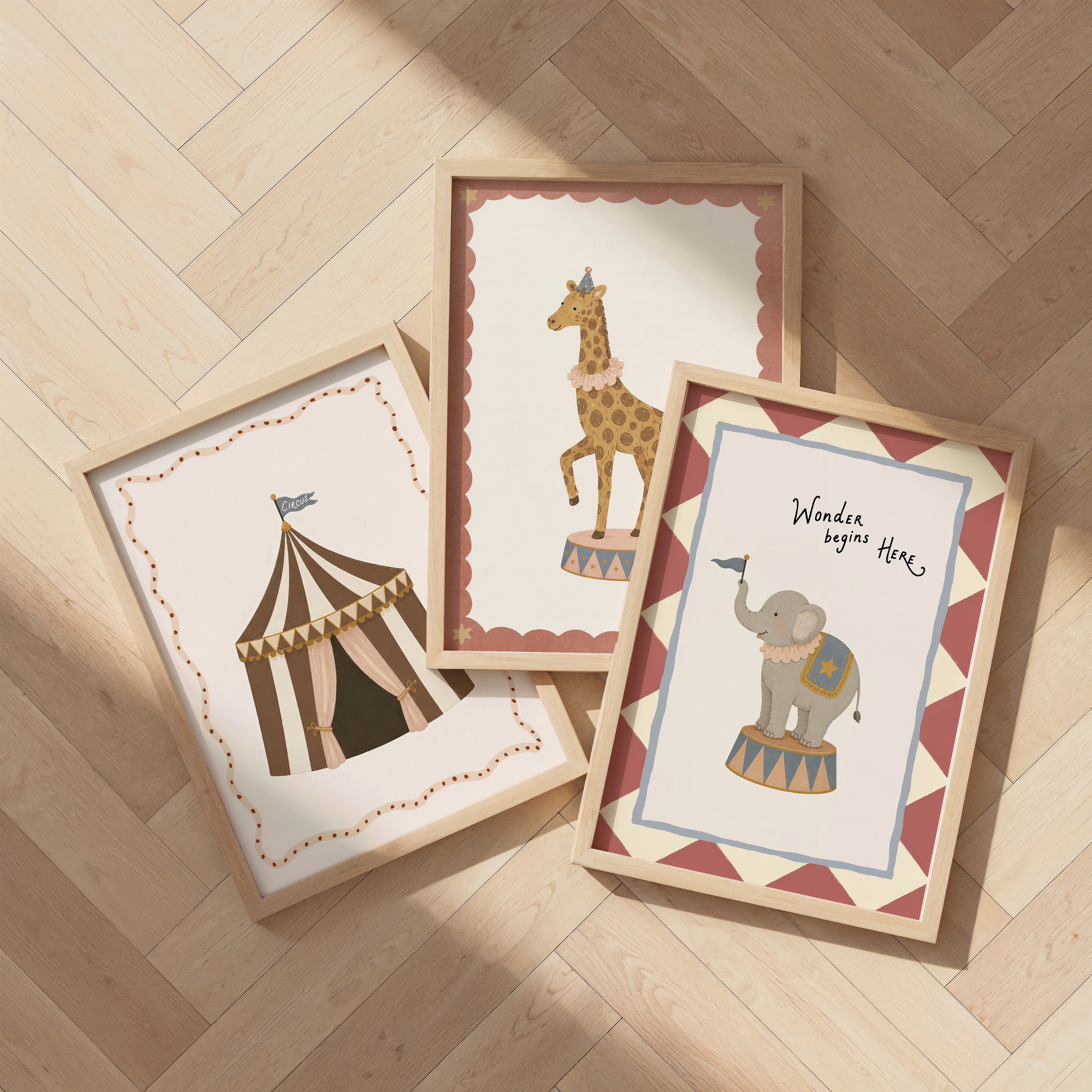 Kinderkamer poster - Circus Giraf