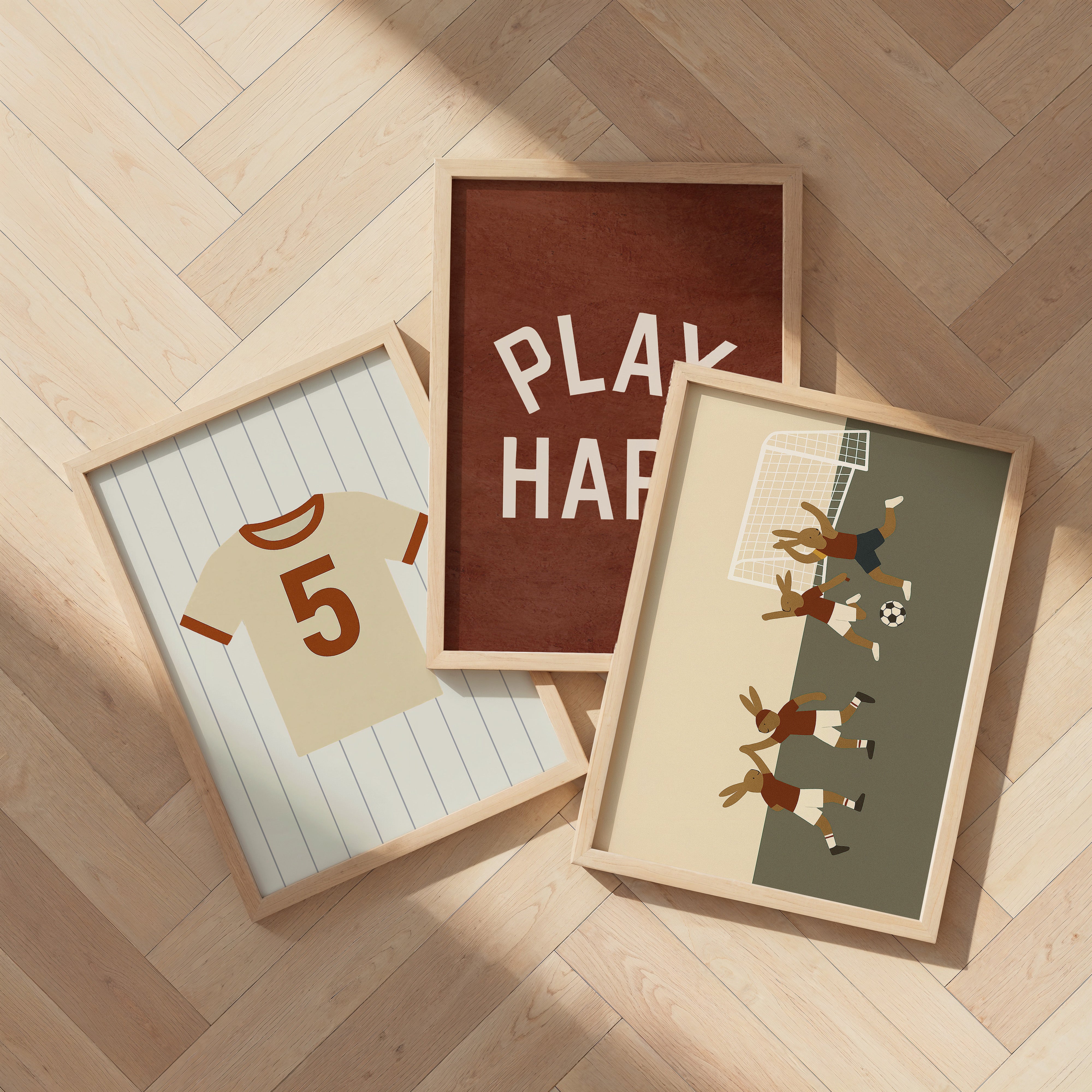 Kinderkamer poster - Voetbalfeest Haasjes | Sport