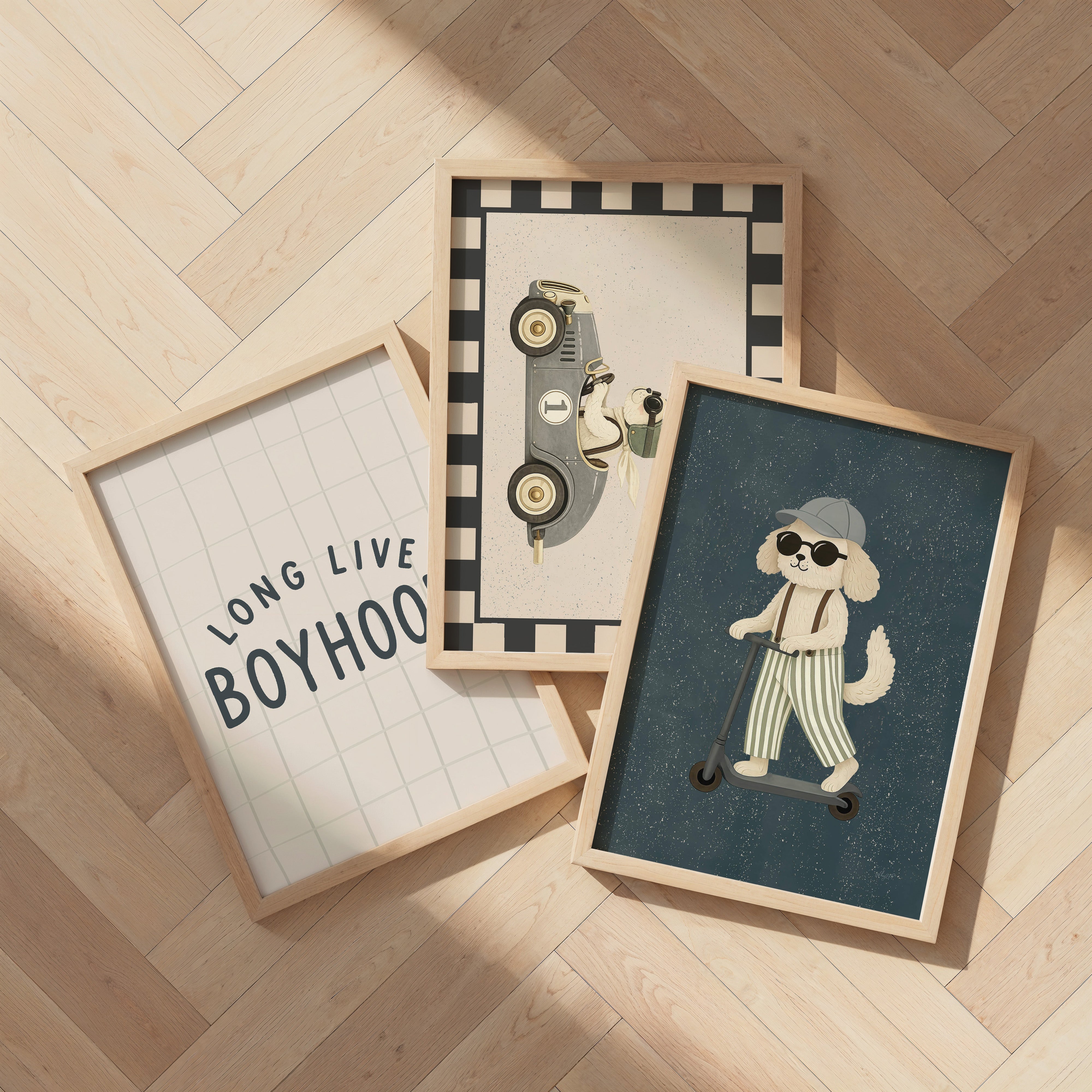 Children's room poster - Cool dog in sneakers