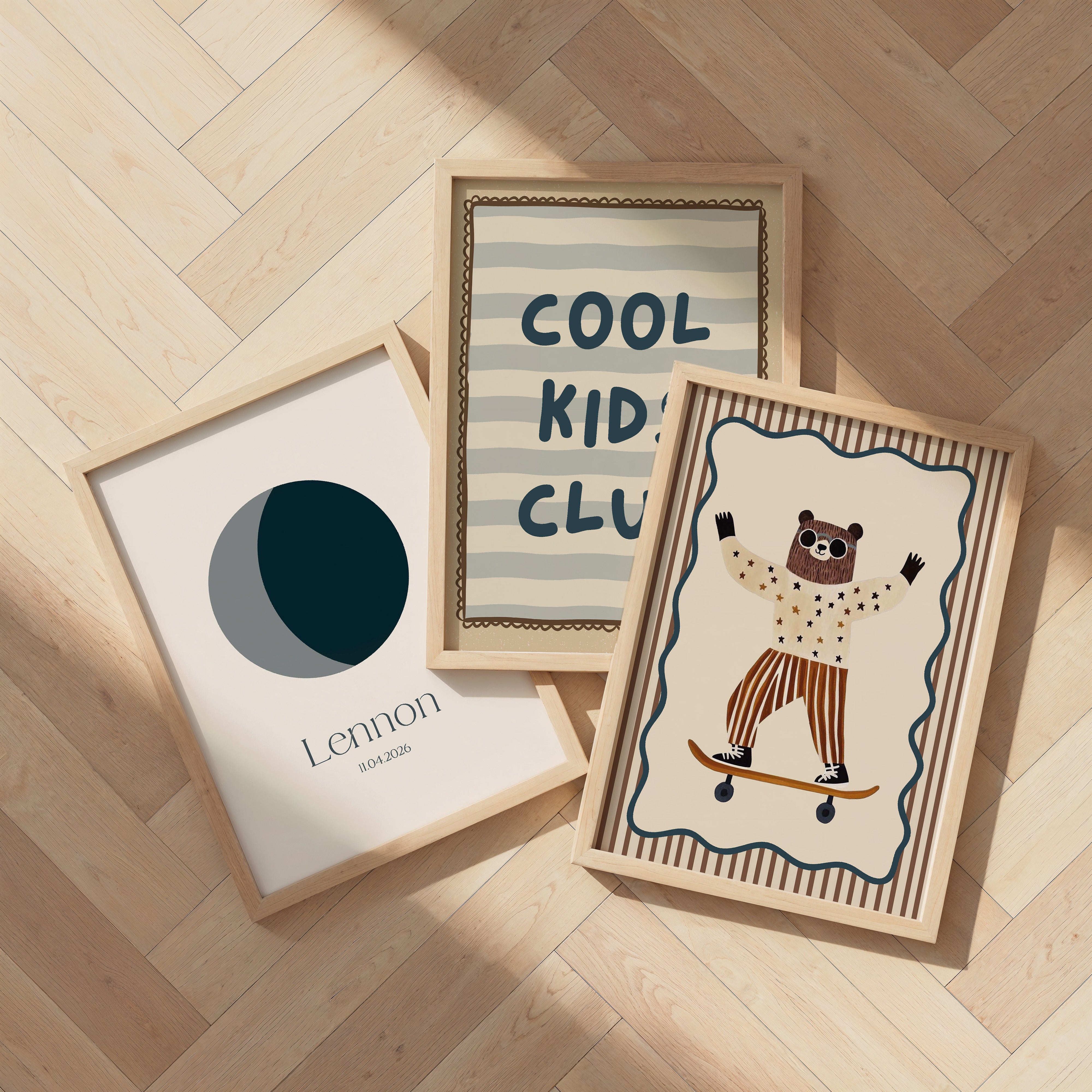 Maanstand poster - Minimal midnight