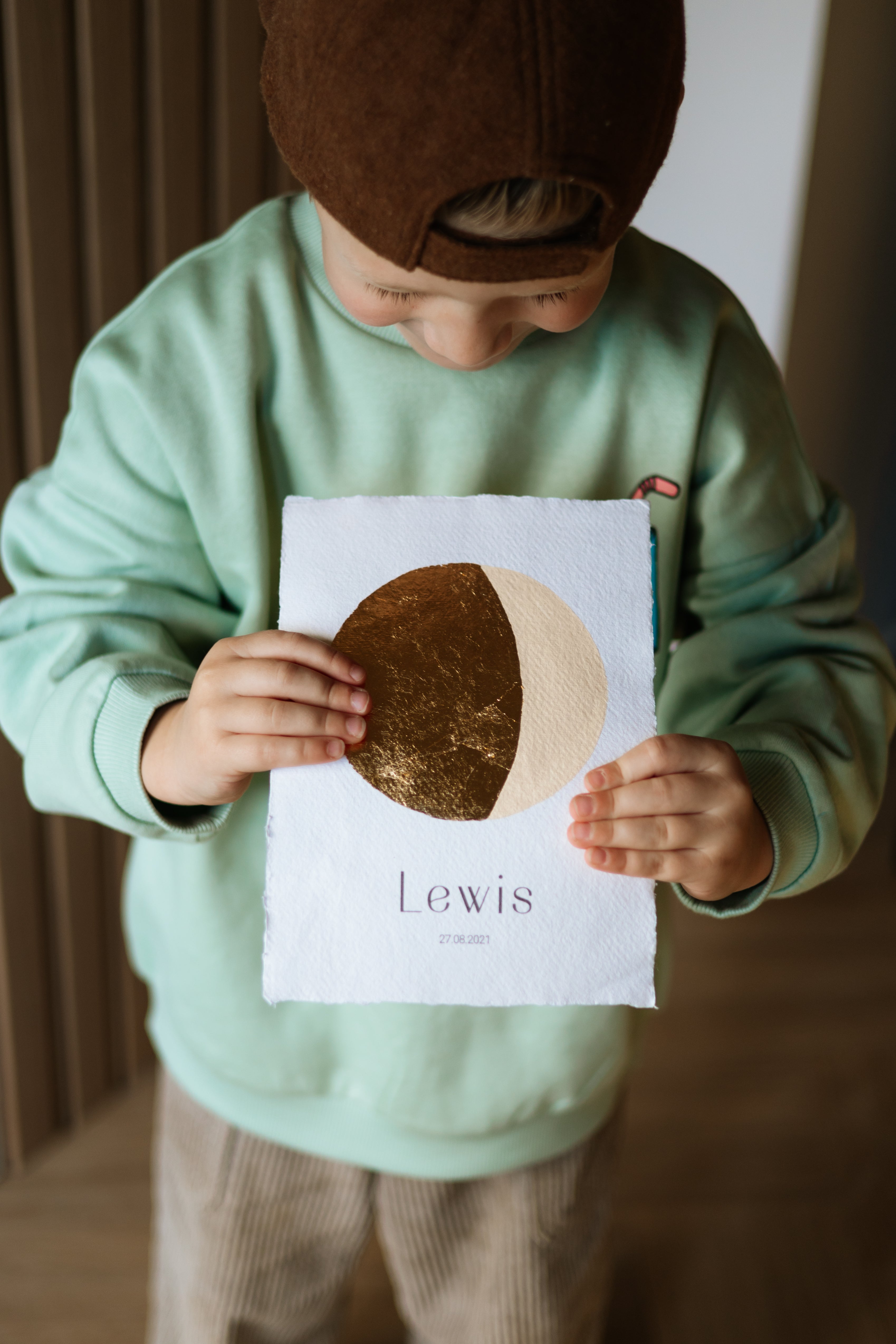 Moon phase poster - Beige
