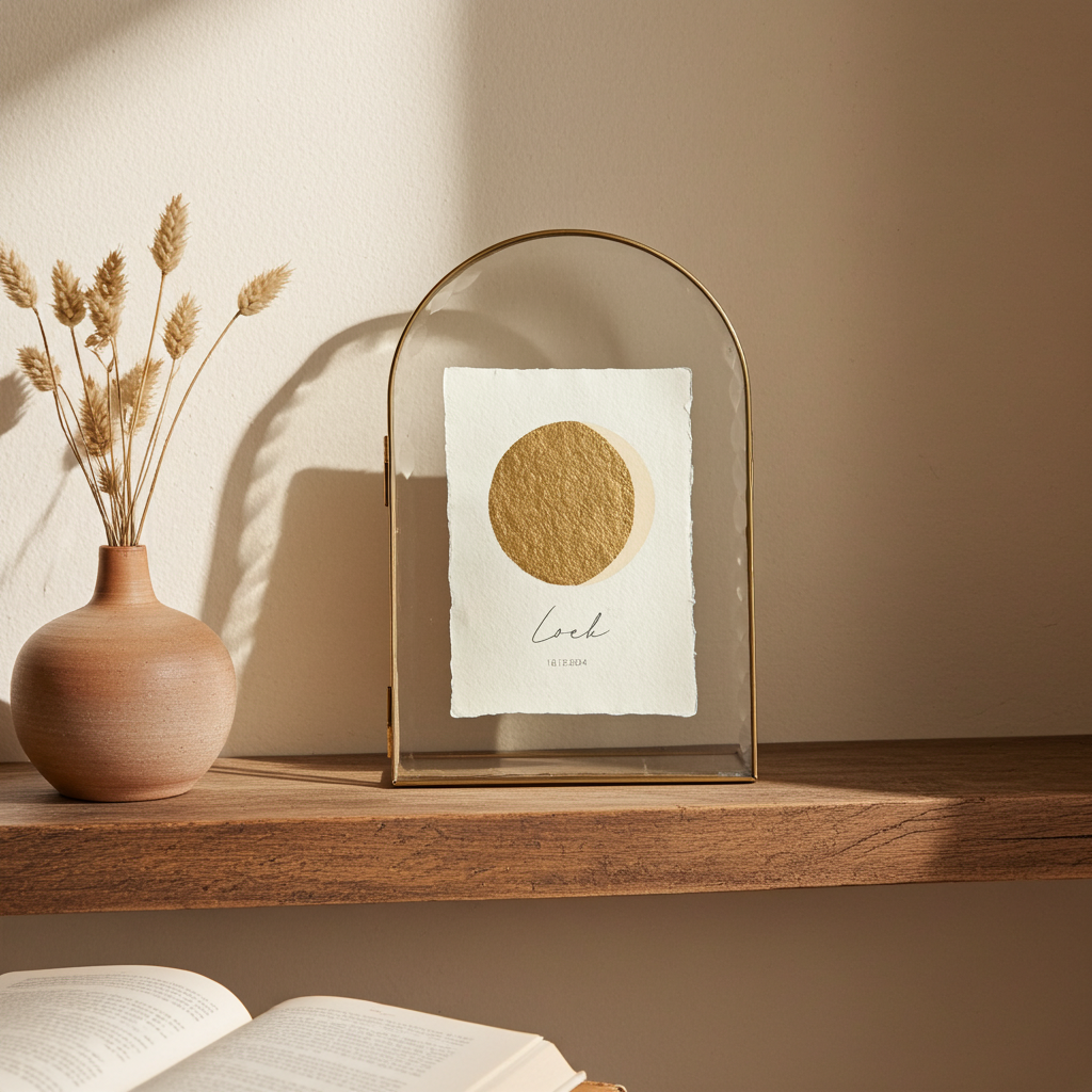 Maanstand poster - Beige