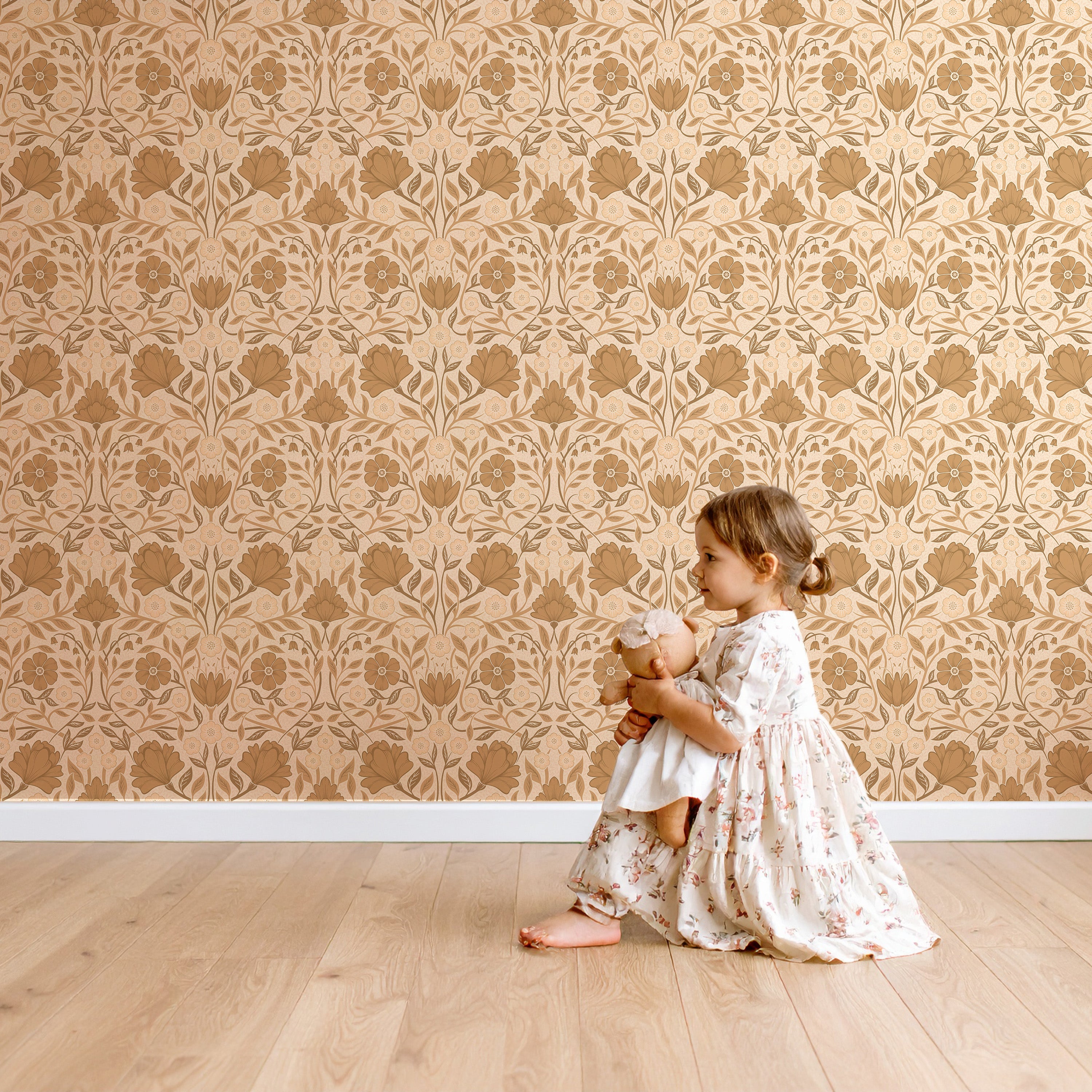 Behang Petal Dreams - sandy
