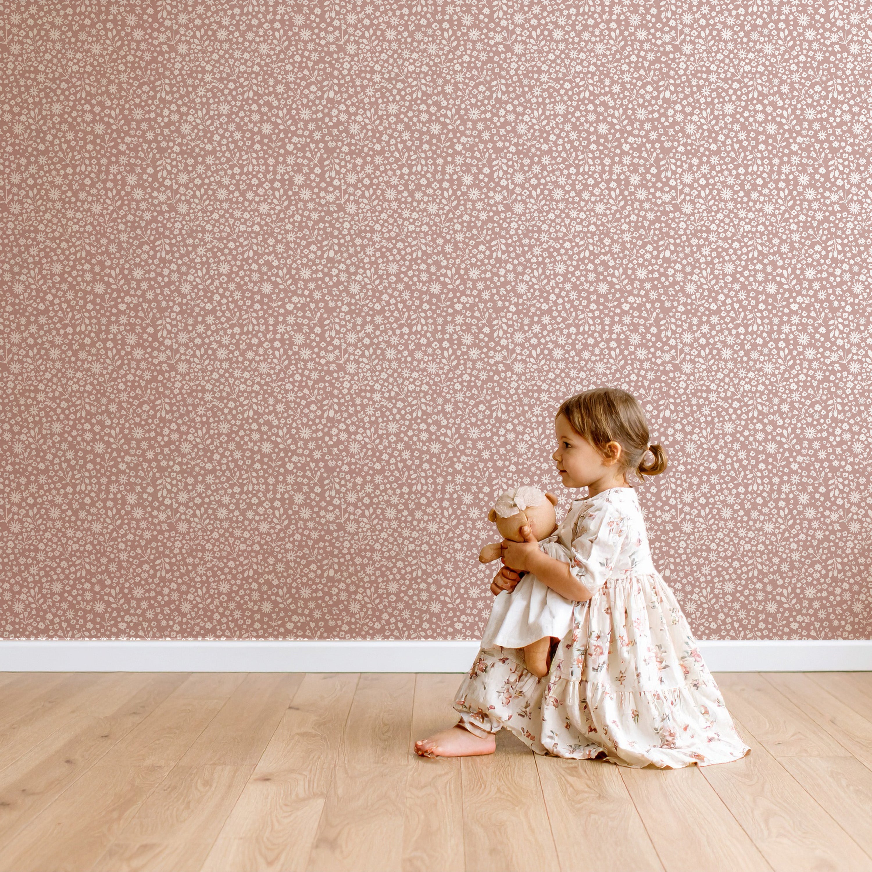 Behang Bloemenveld - dawn