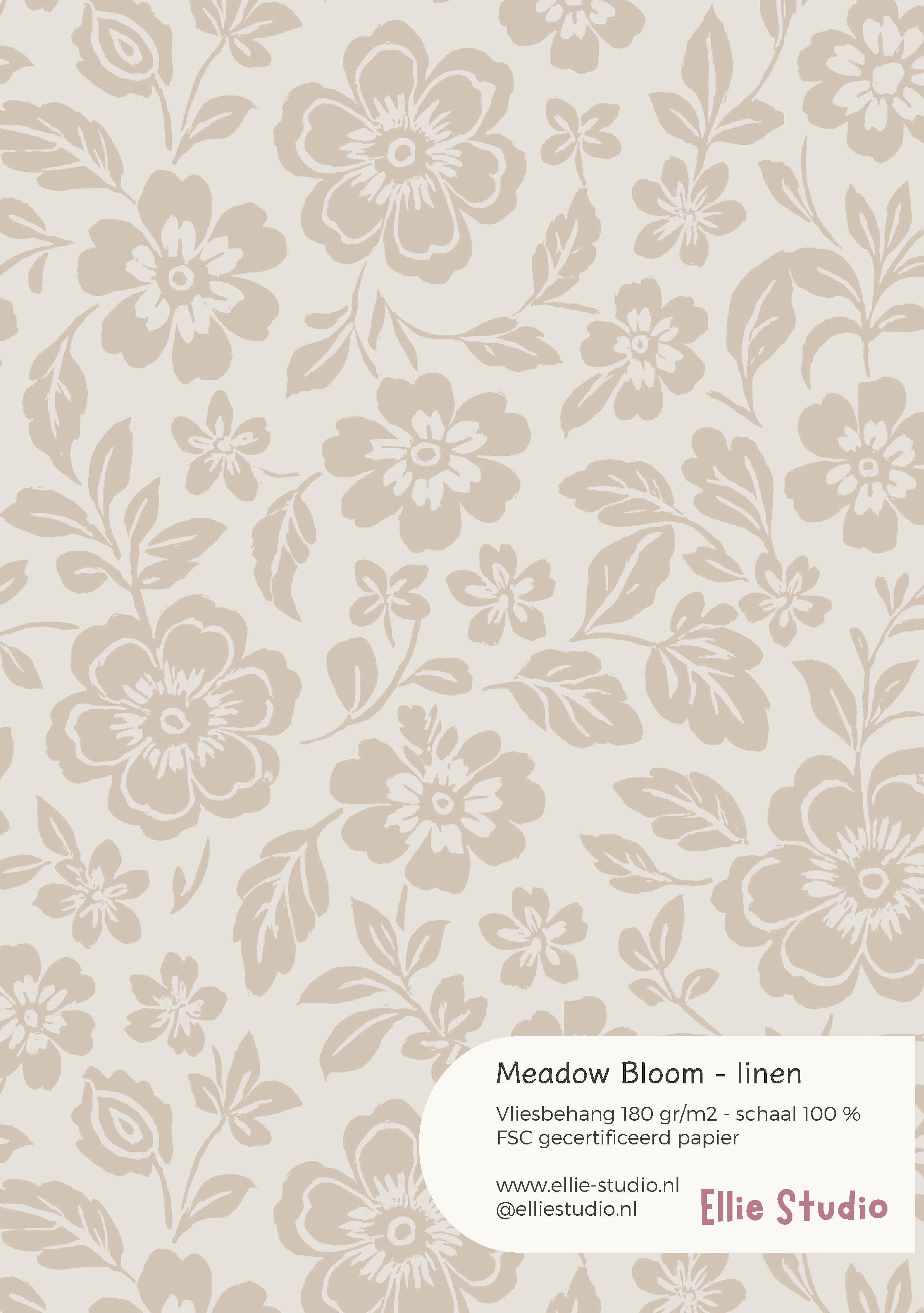 Wallpaper sample Tiny Blossom - apricot
