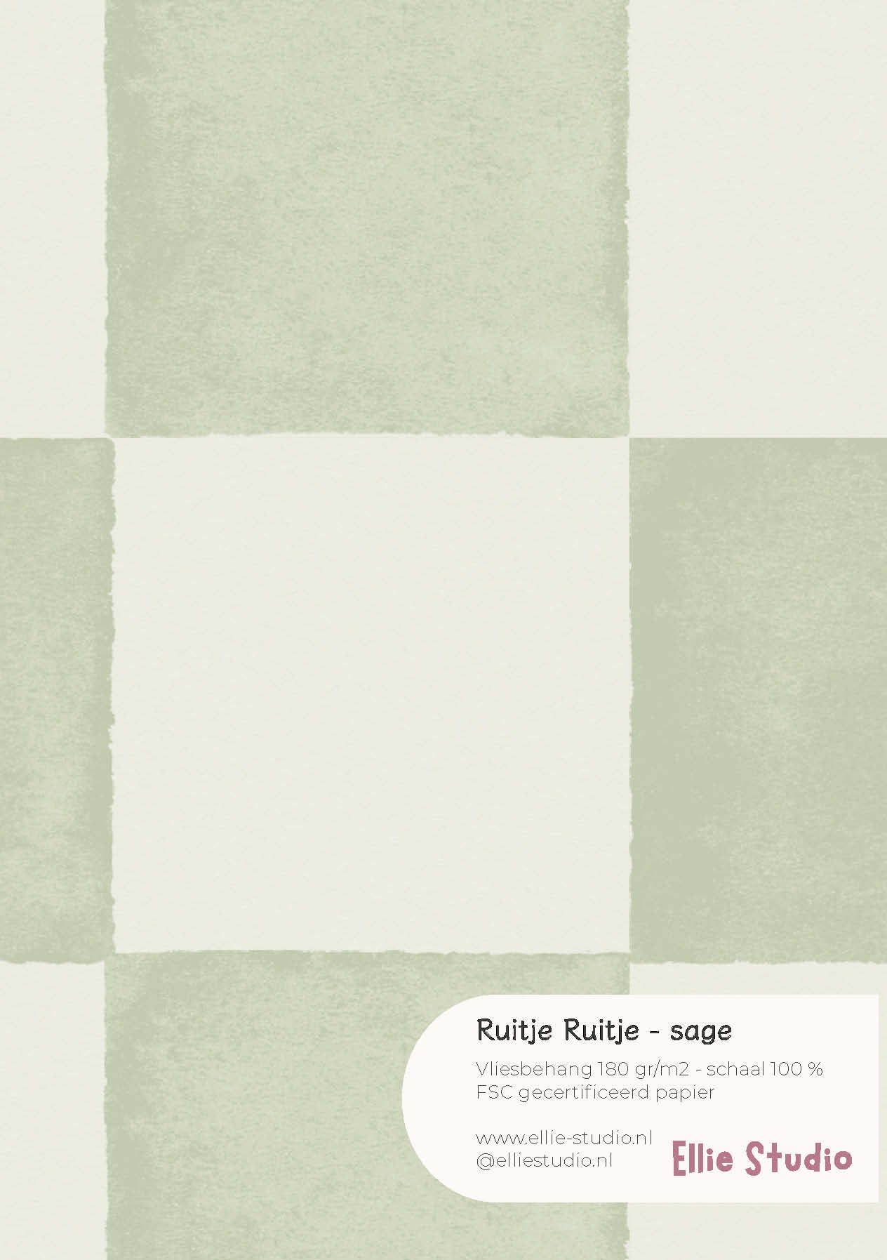 Wallpaper sample Checkered Checkered - sage
