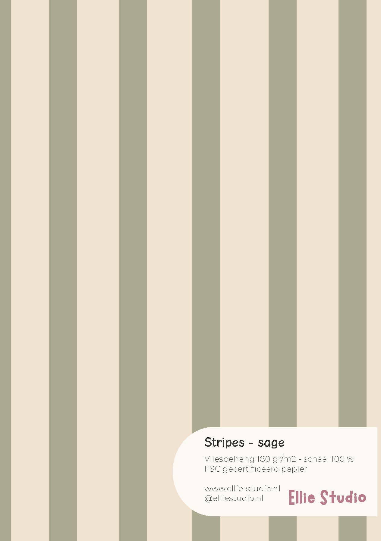 Wallpaper sample Stripes - sage