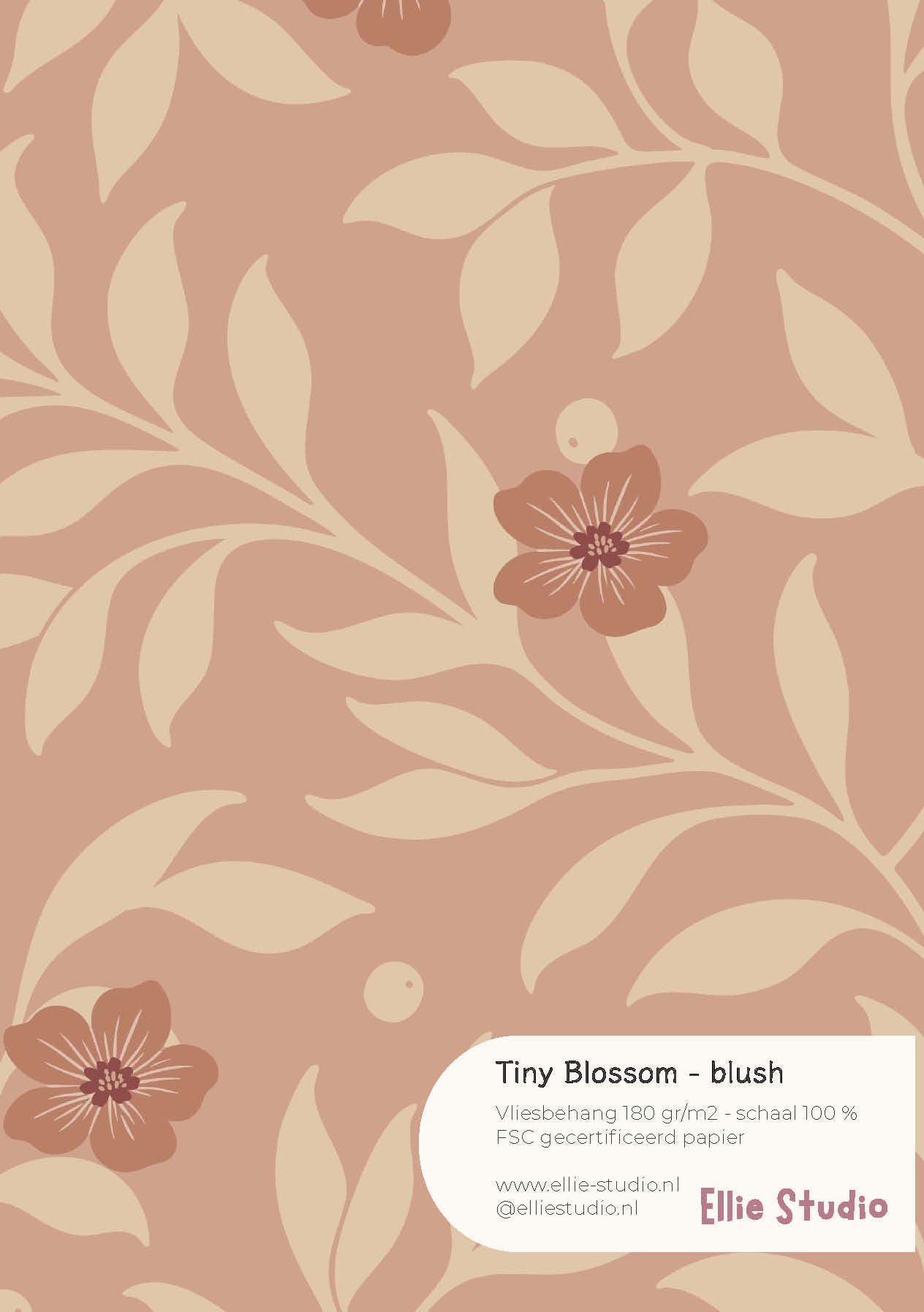 Wallpaper sample Tiny Blossom - blush