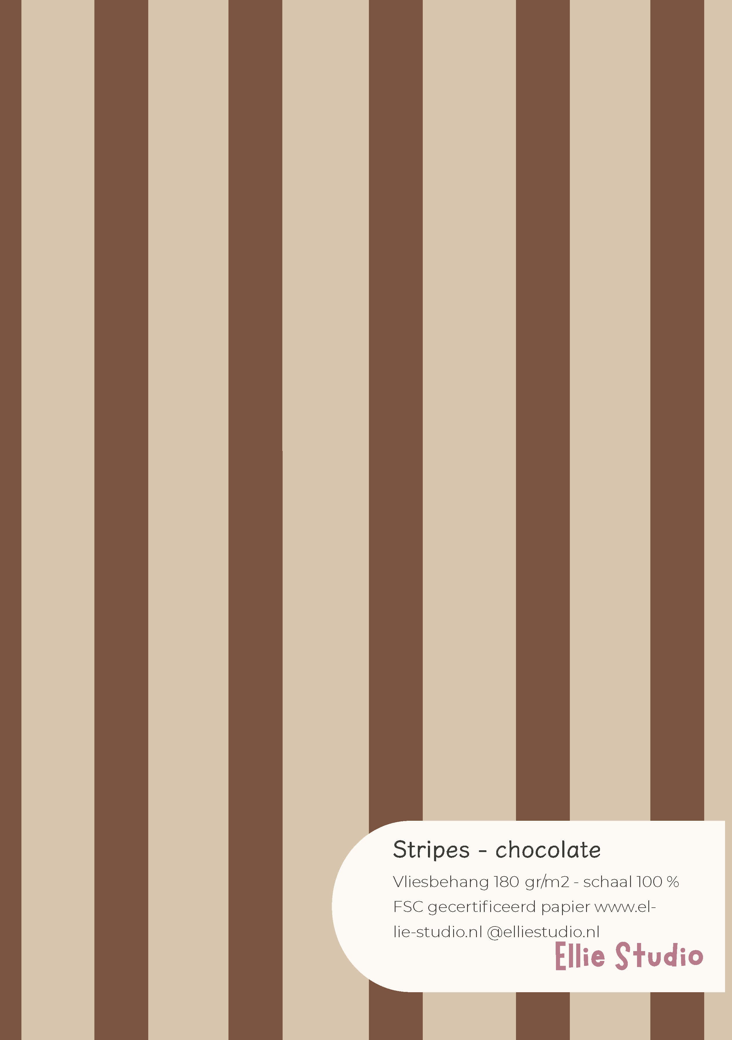 Wallpaper sample Stripes - chocolate