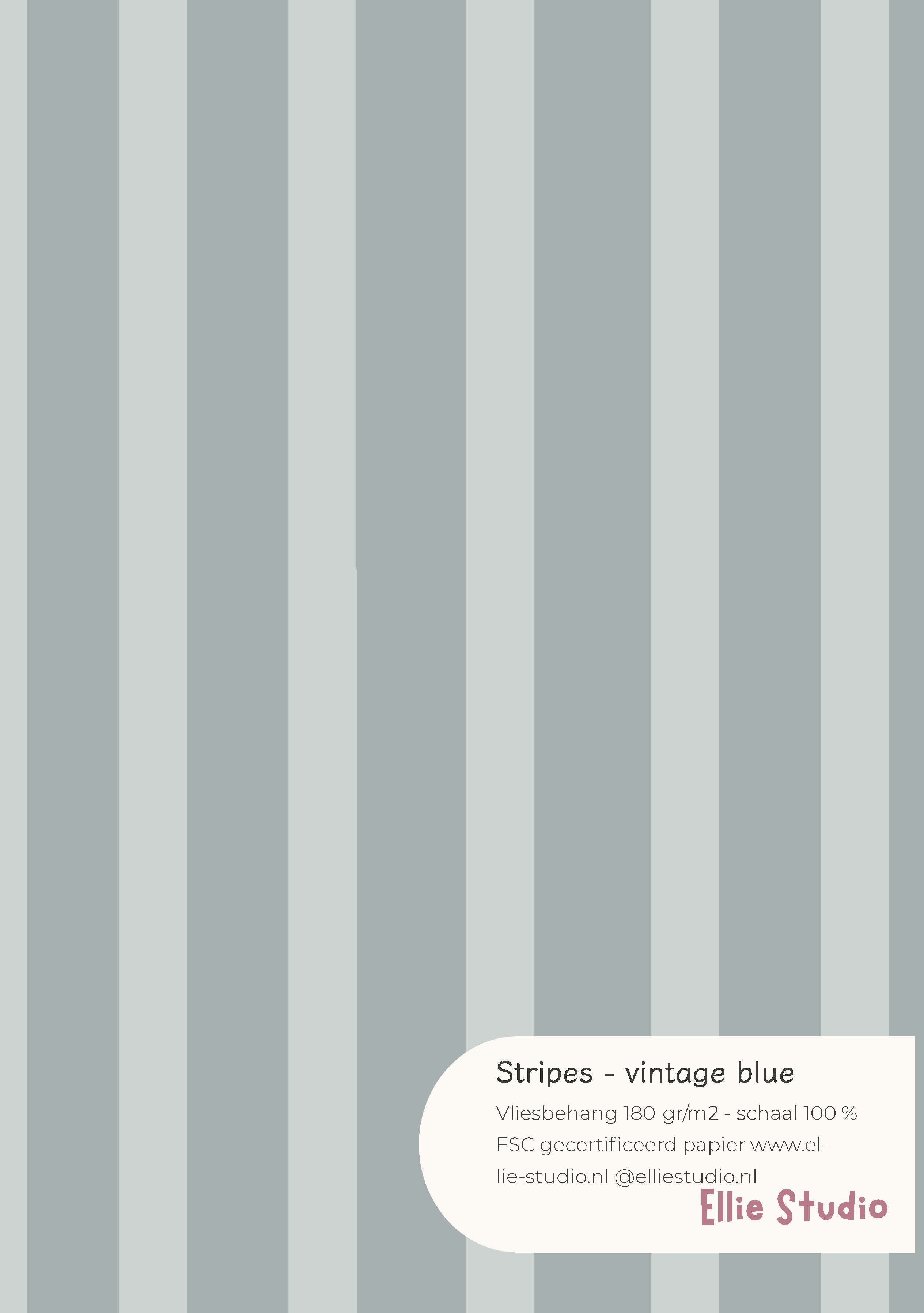 Wallpaper sample Stripes - vintage blue