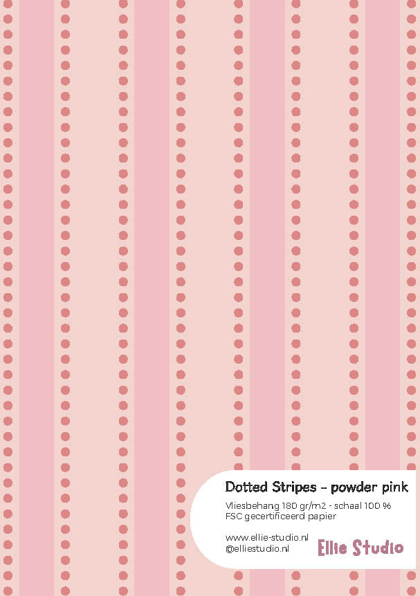 Behangstaal Dotted Stripes - powder pink