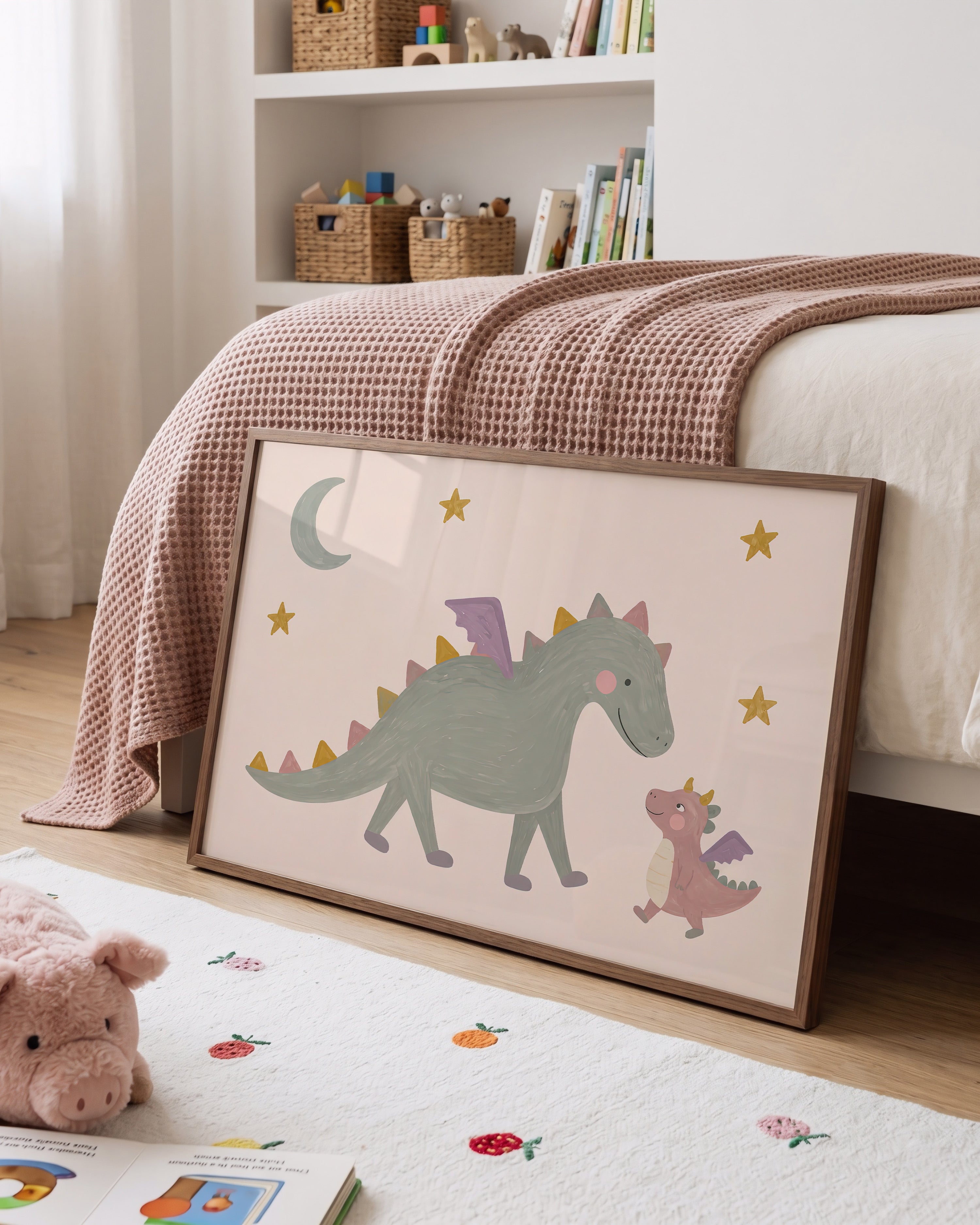 Kinderkamer print - Draken onder de sterren