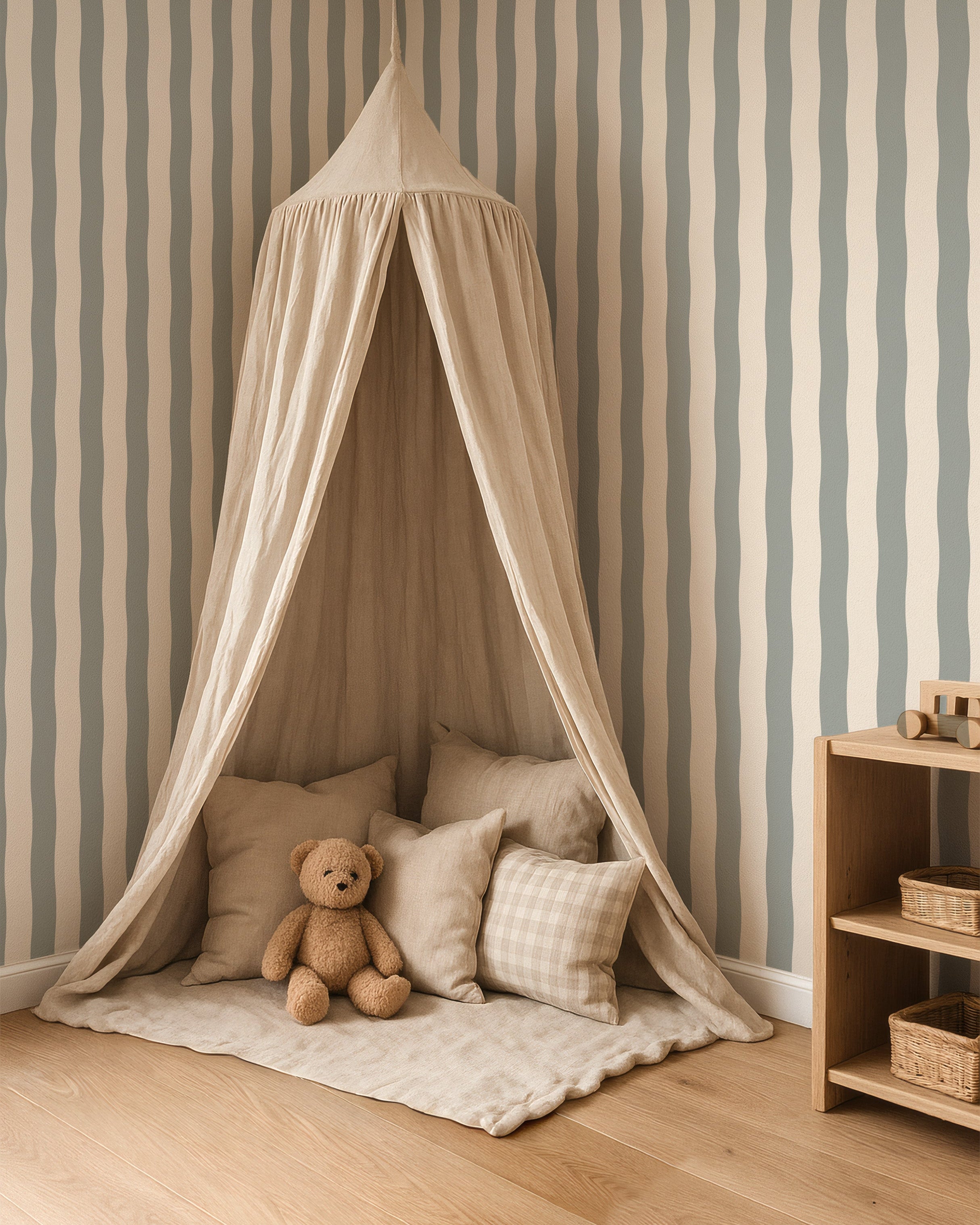 Behang Wavy Stripes – Vintage Green