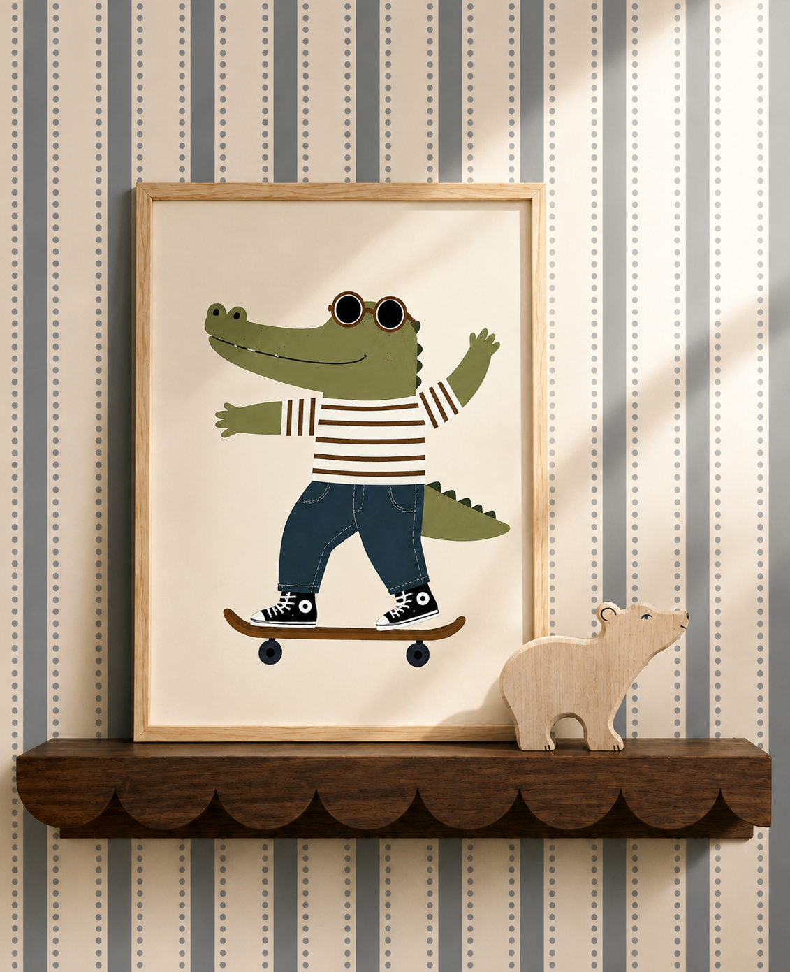 Wallpaper Stripes - chocolate