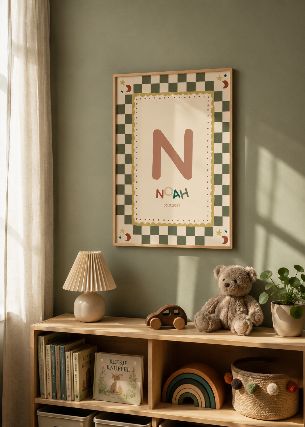 Naamposter Bont & Blij - groen