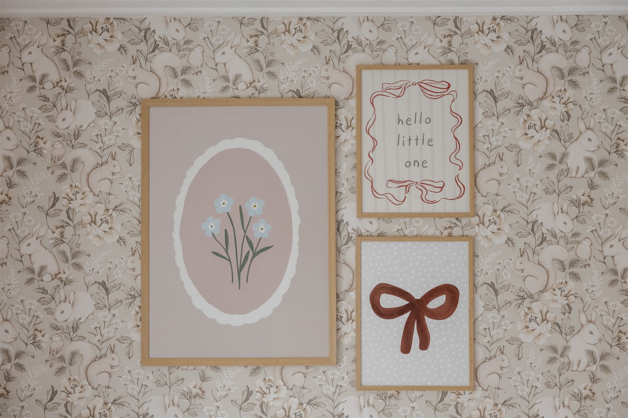 Retro children's room poster - Bow