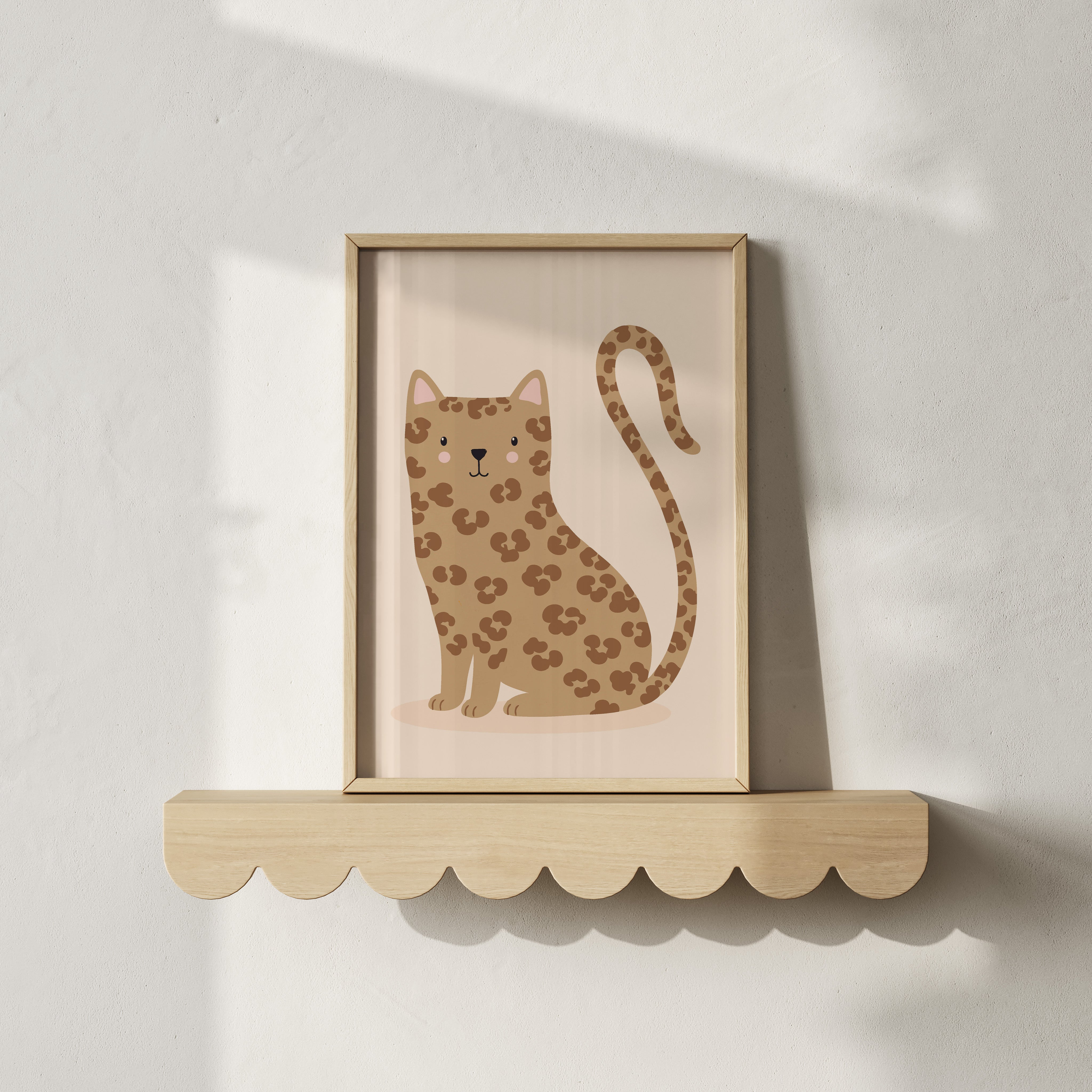 Kinderkamer print - Luipaard kat