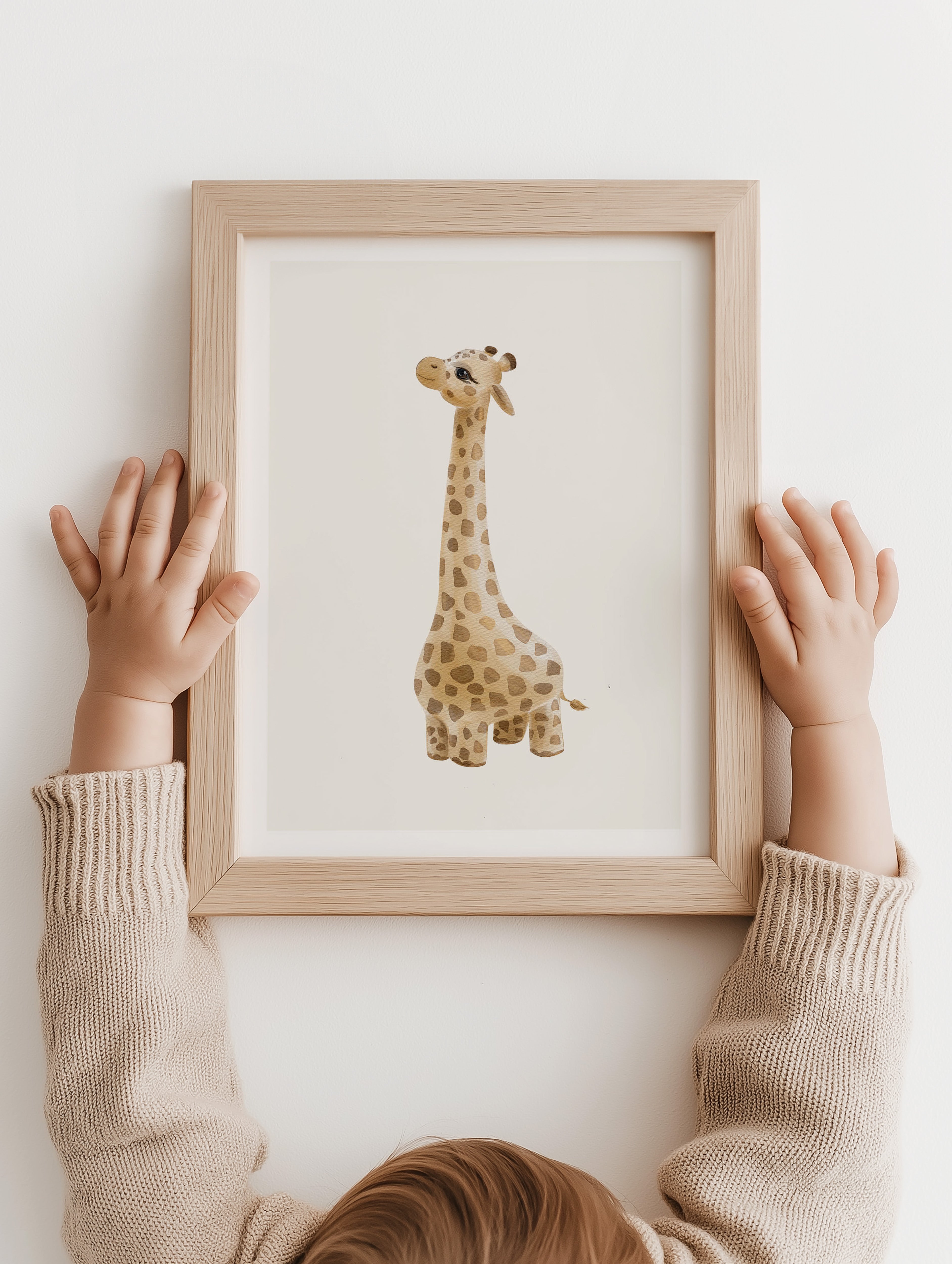 Nursery poster - Giraffe cuddly toy | Little Beginnings