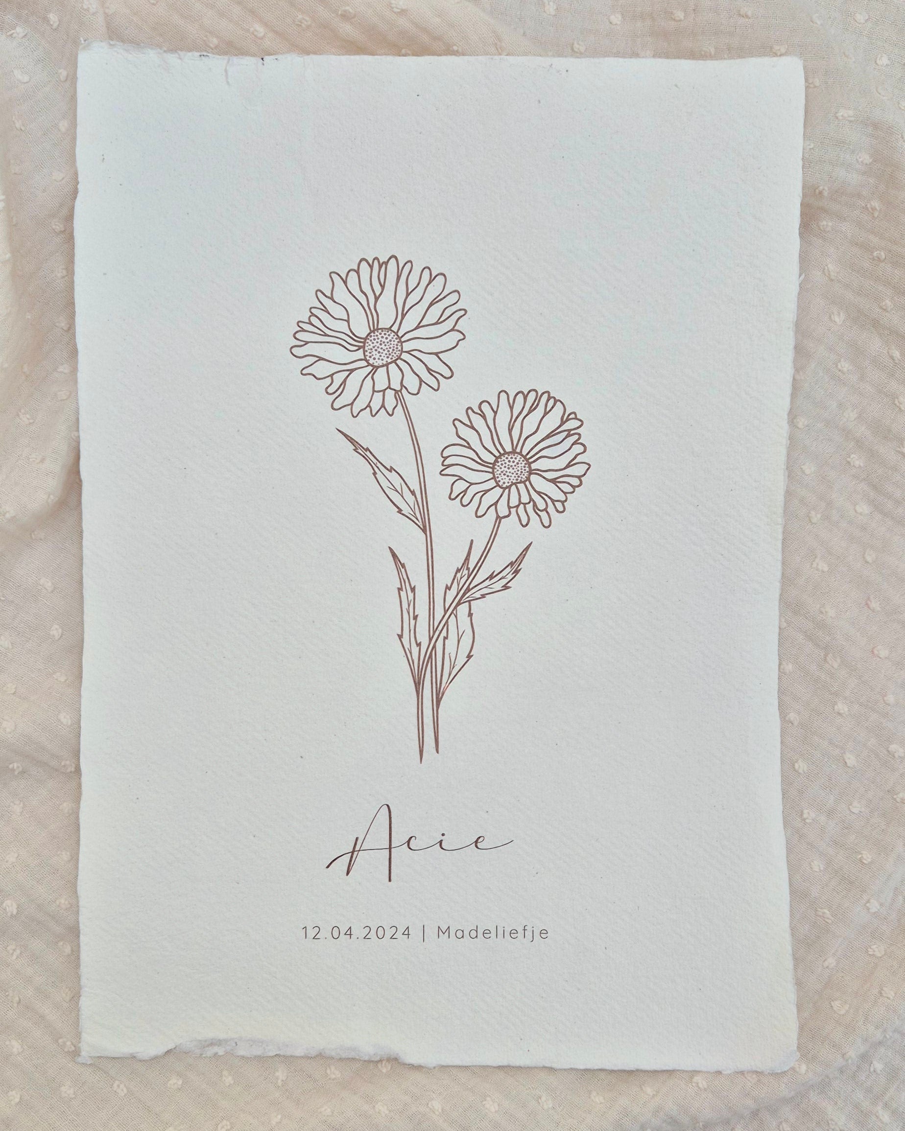 Geboortebloem april – Margriet | Gepersonaliseerd