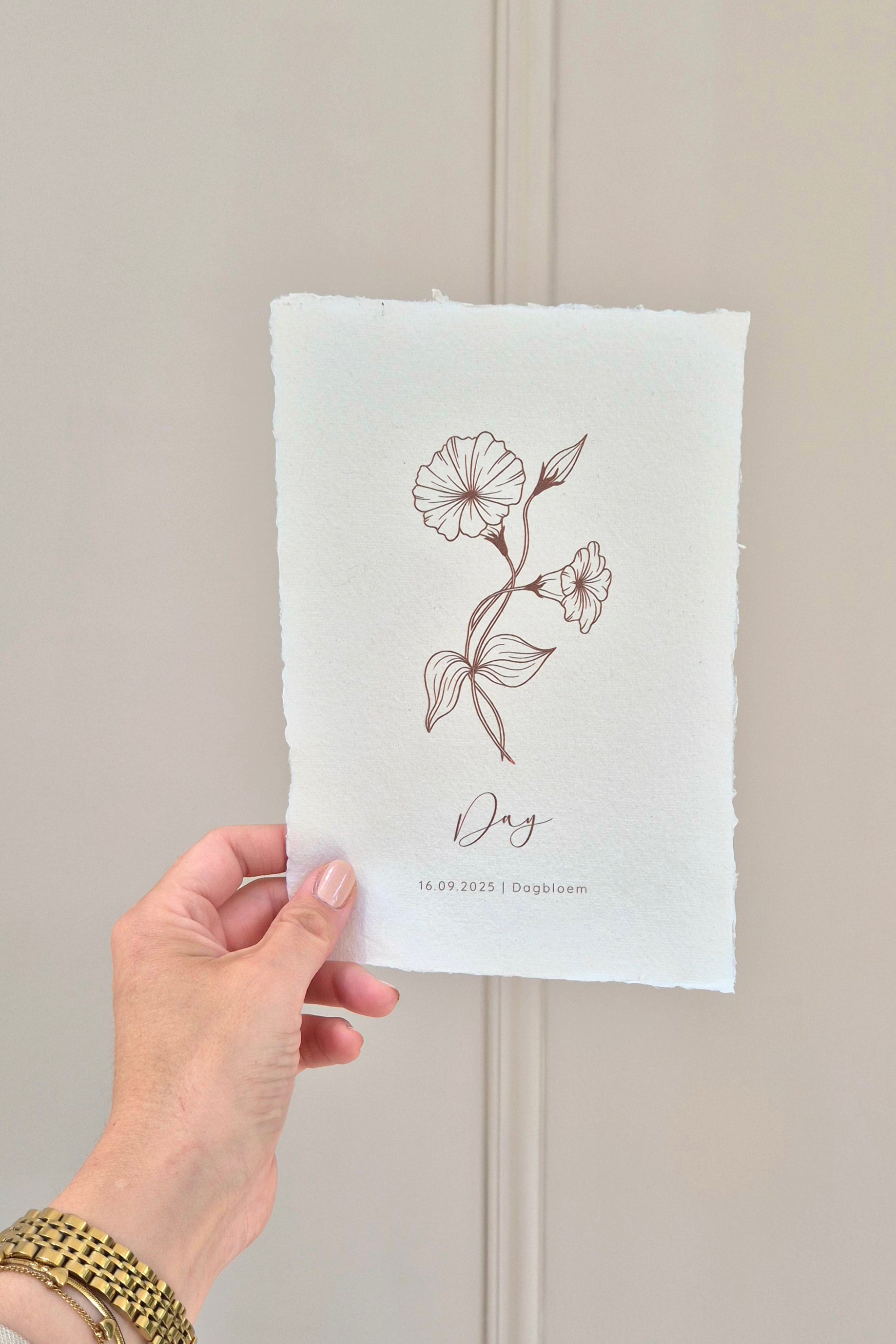 Poster van geboortebloem september - dagbloem