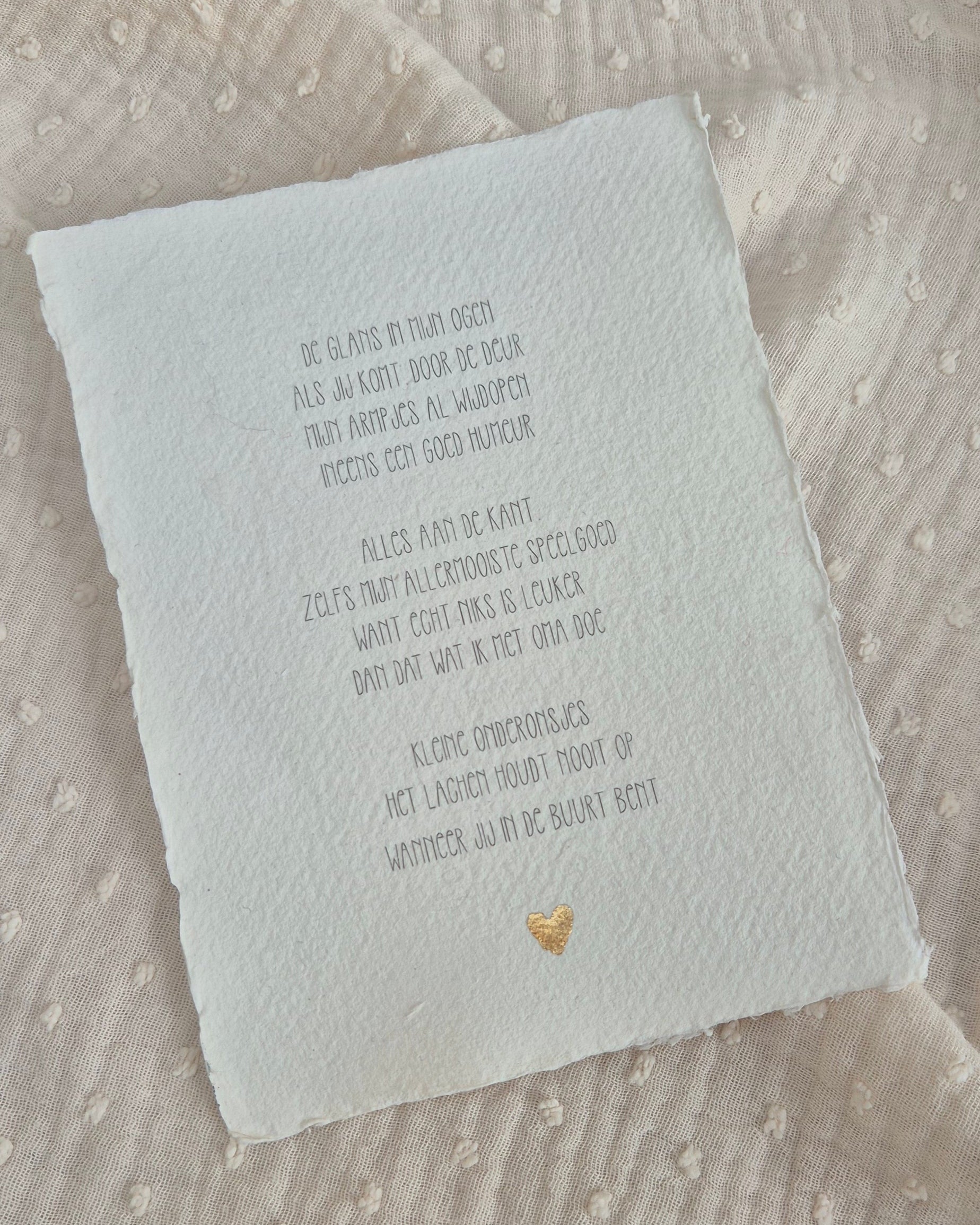 Gedichtje voor oma - Kleine onderonsjes