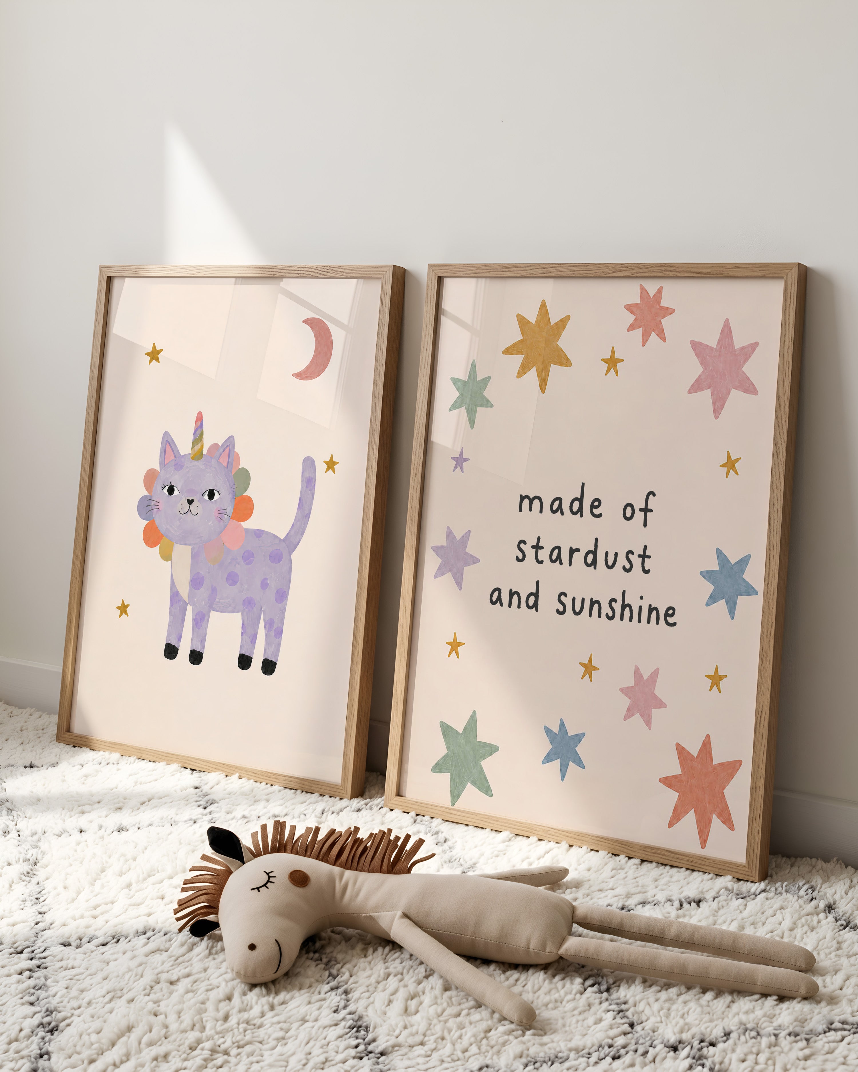 Children's room print - Unicorn lilac