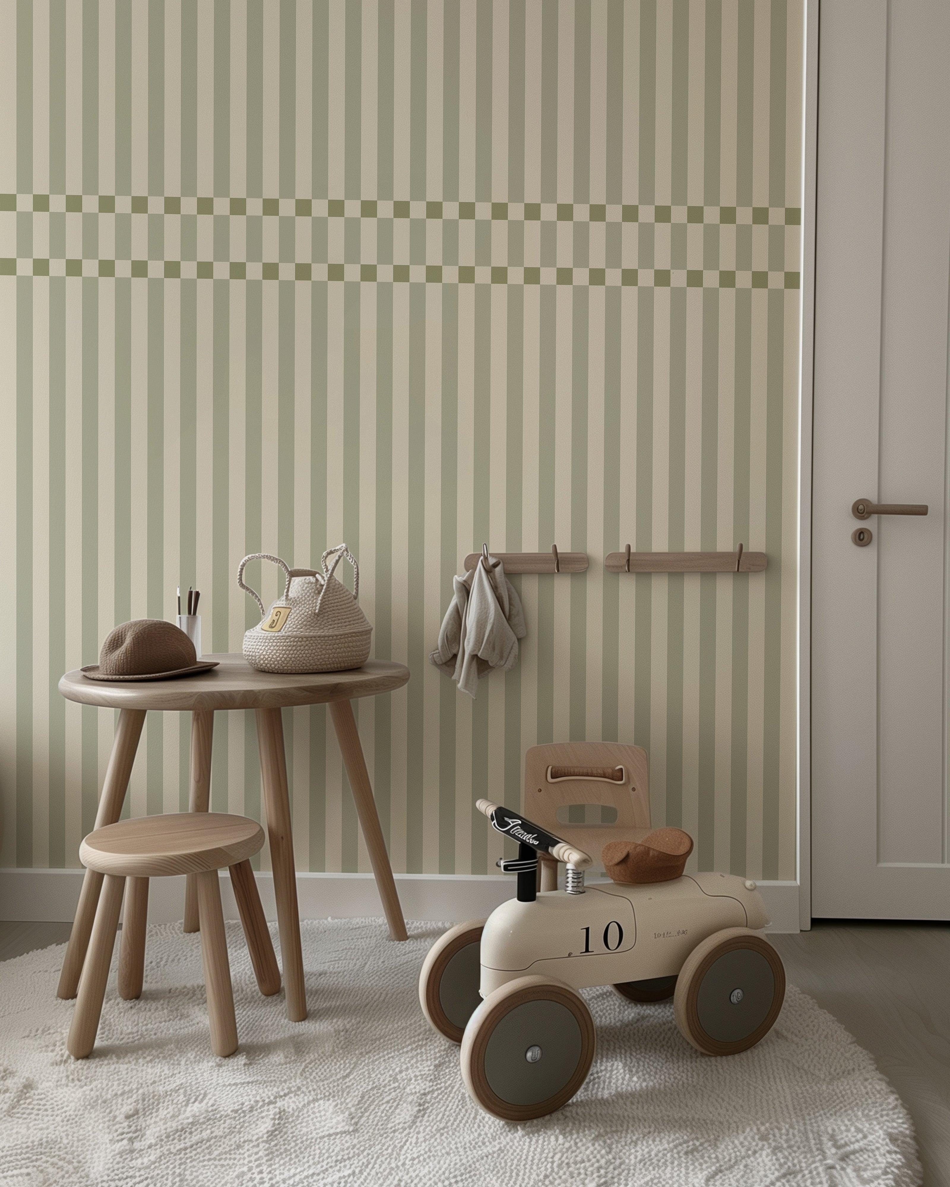 Wallpaper Checkered Stripes - saga