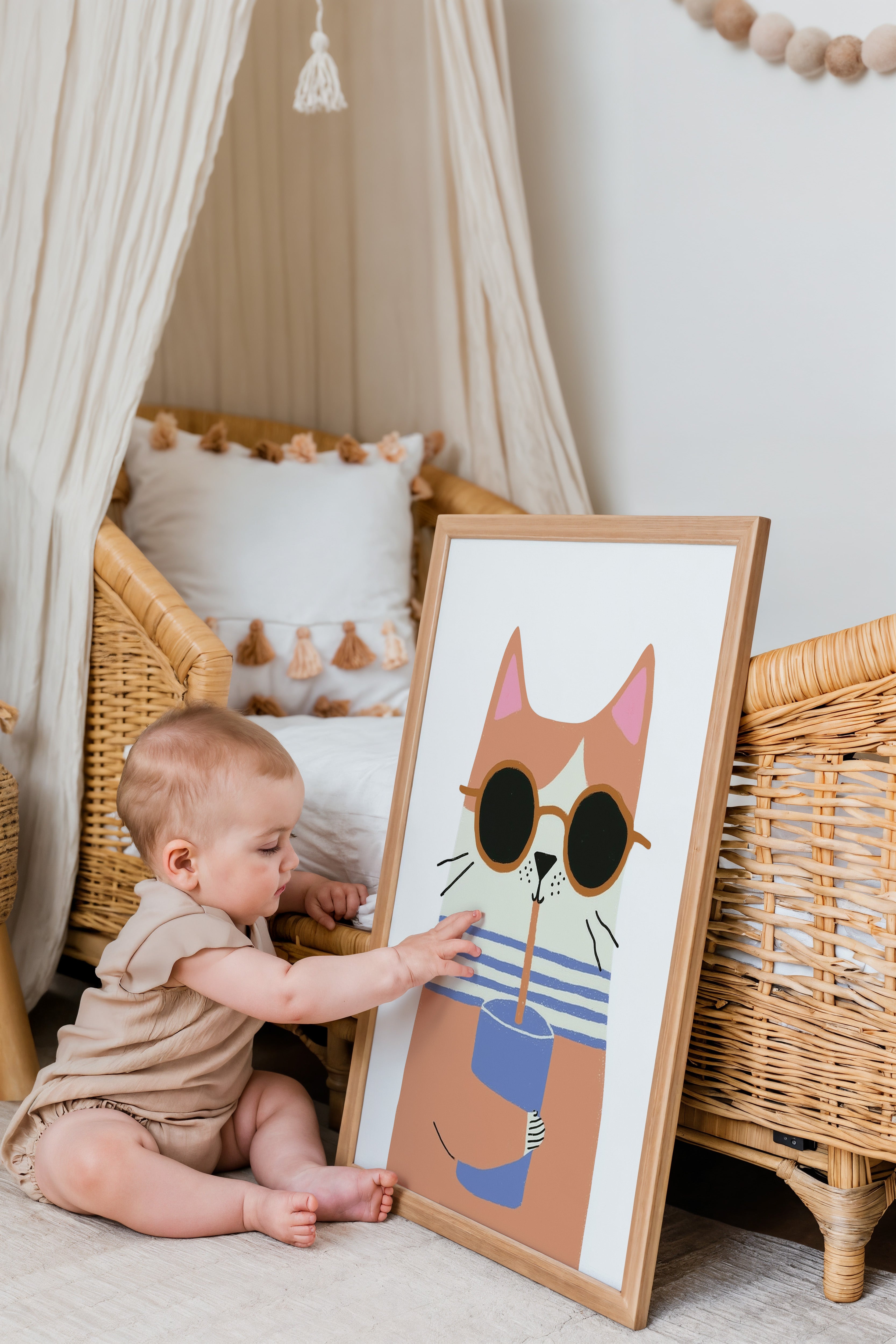 Children's room print - Cool Cat
