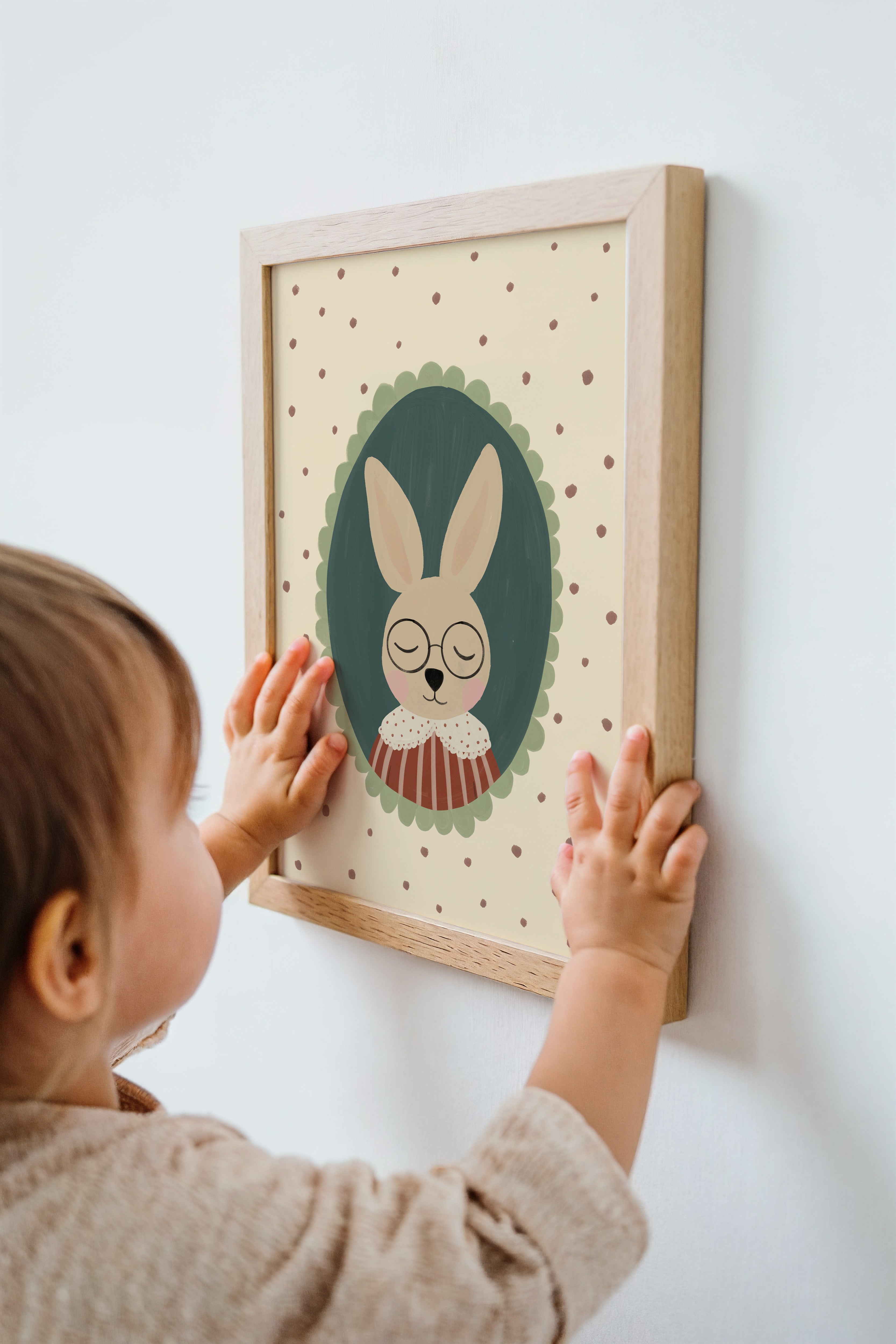 Children's room print - Rabbit portrait