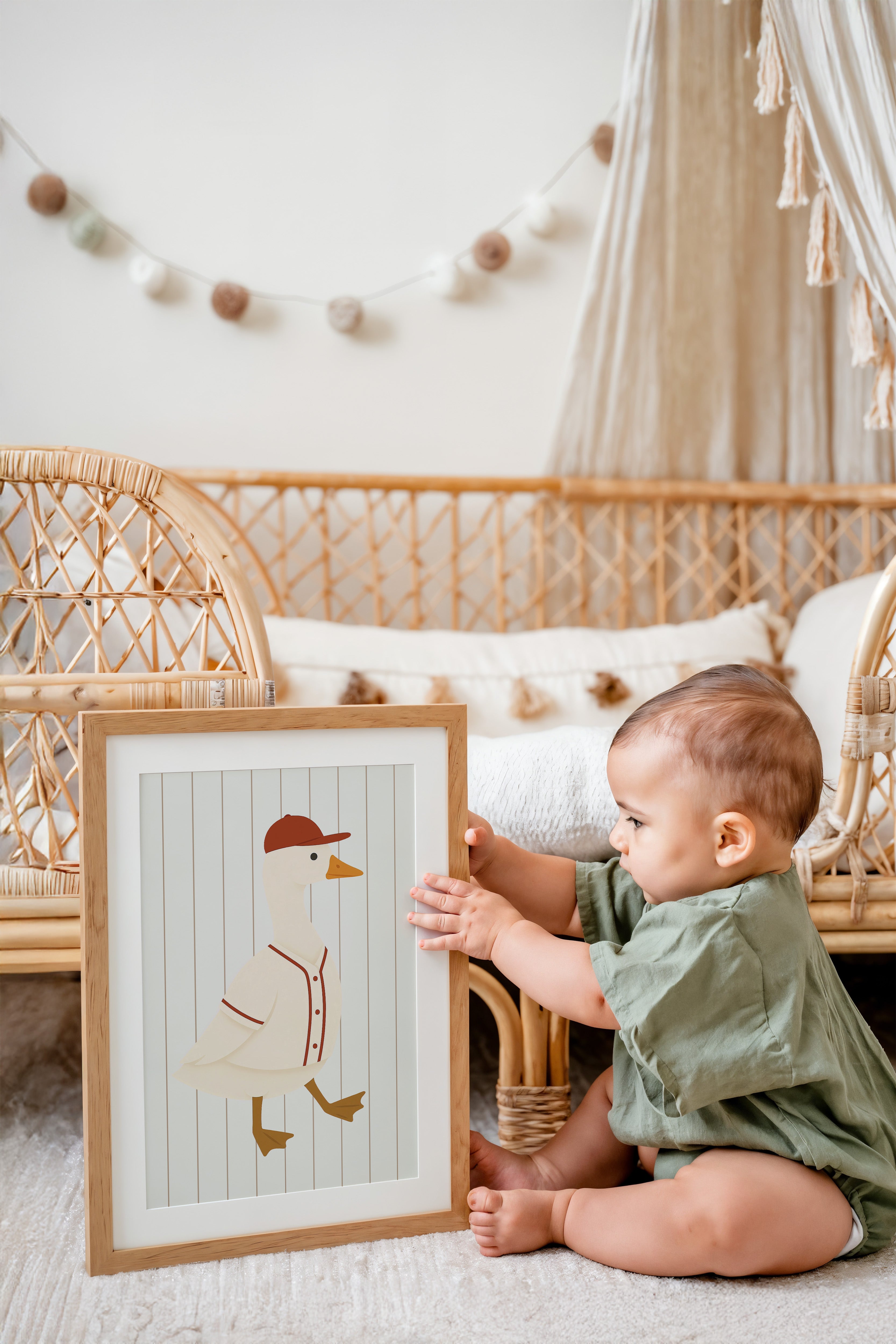 Kinderkamer poster - Baseball Eend All Star | Sport