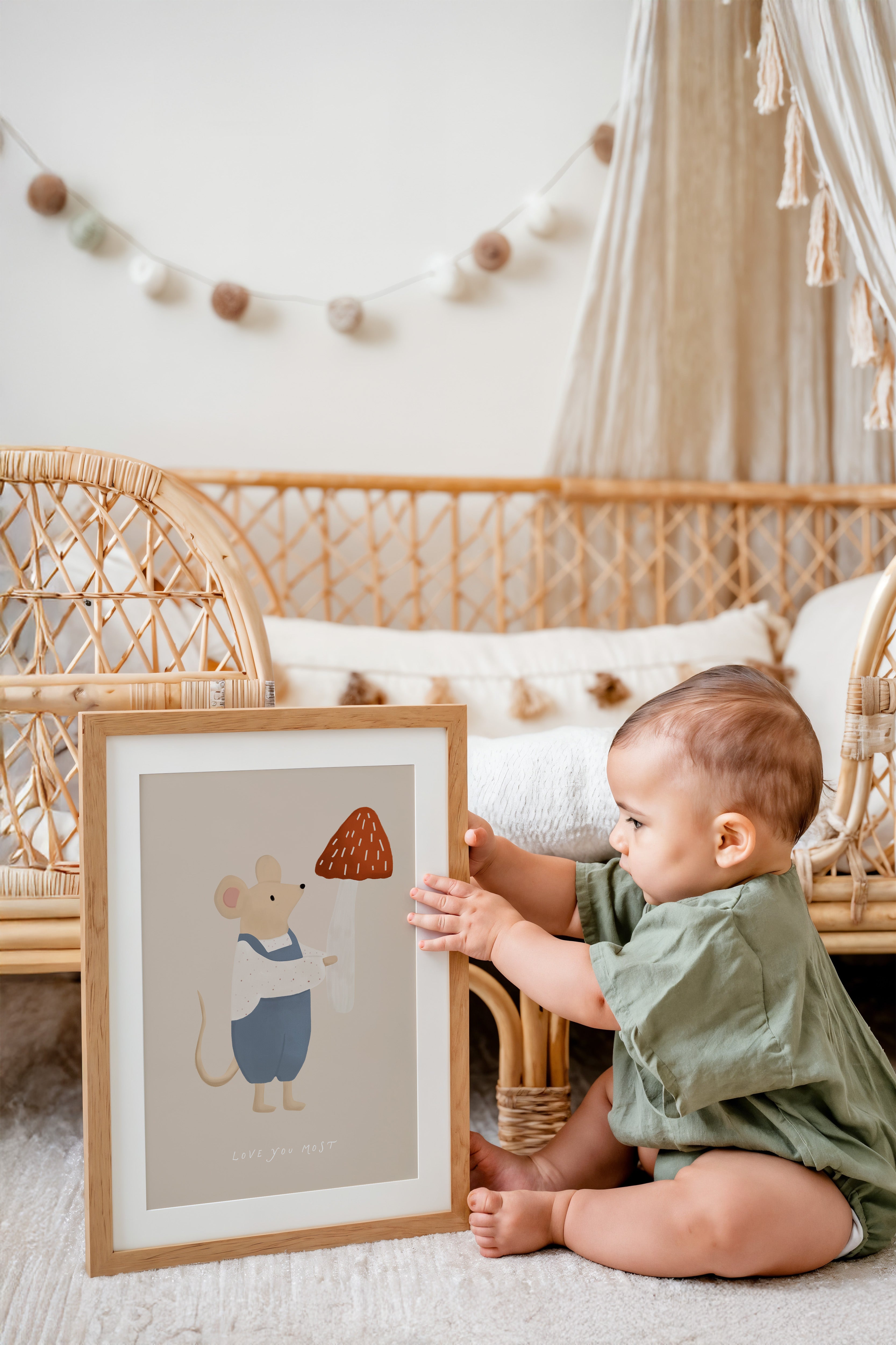 Nursery print - Love you most