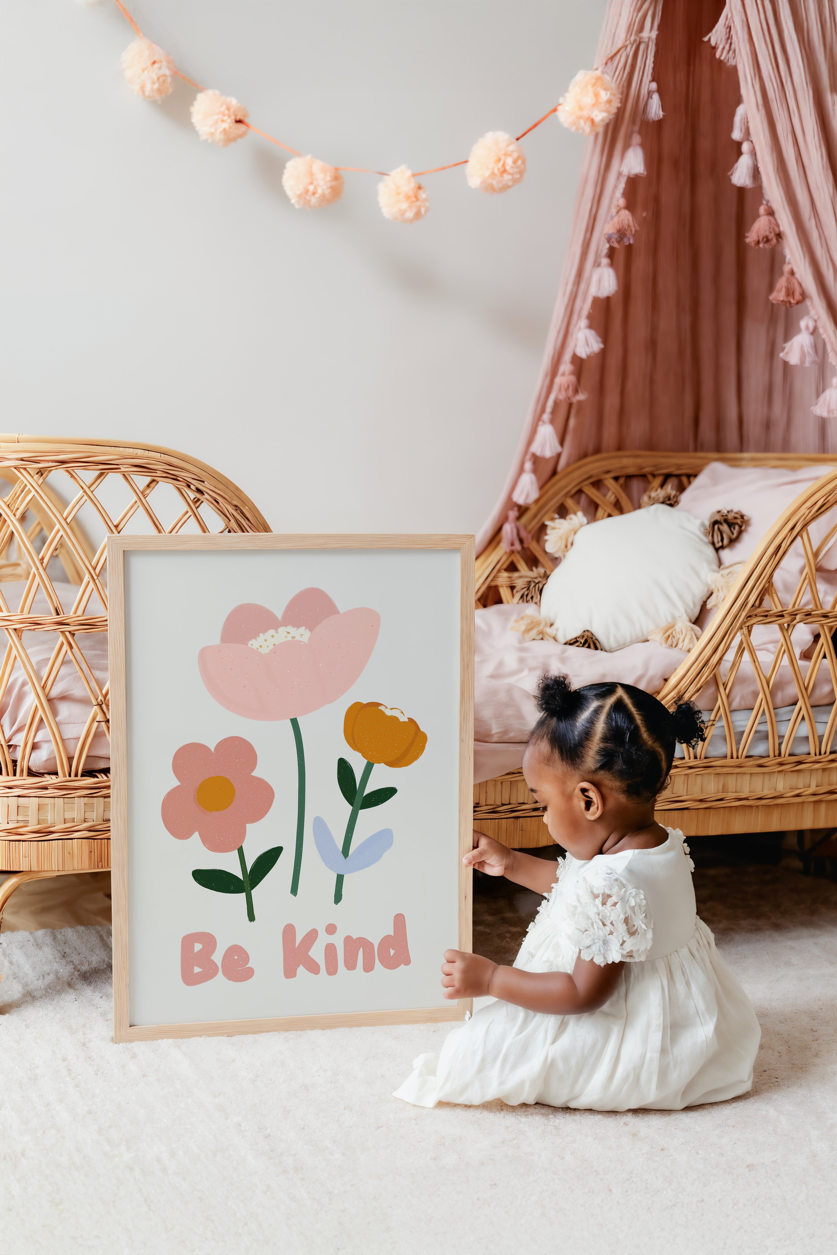 Children's room print - Be kind